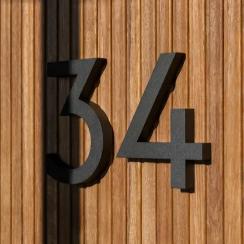 Husnummer Habo Selection Modern Små Svart