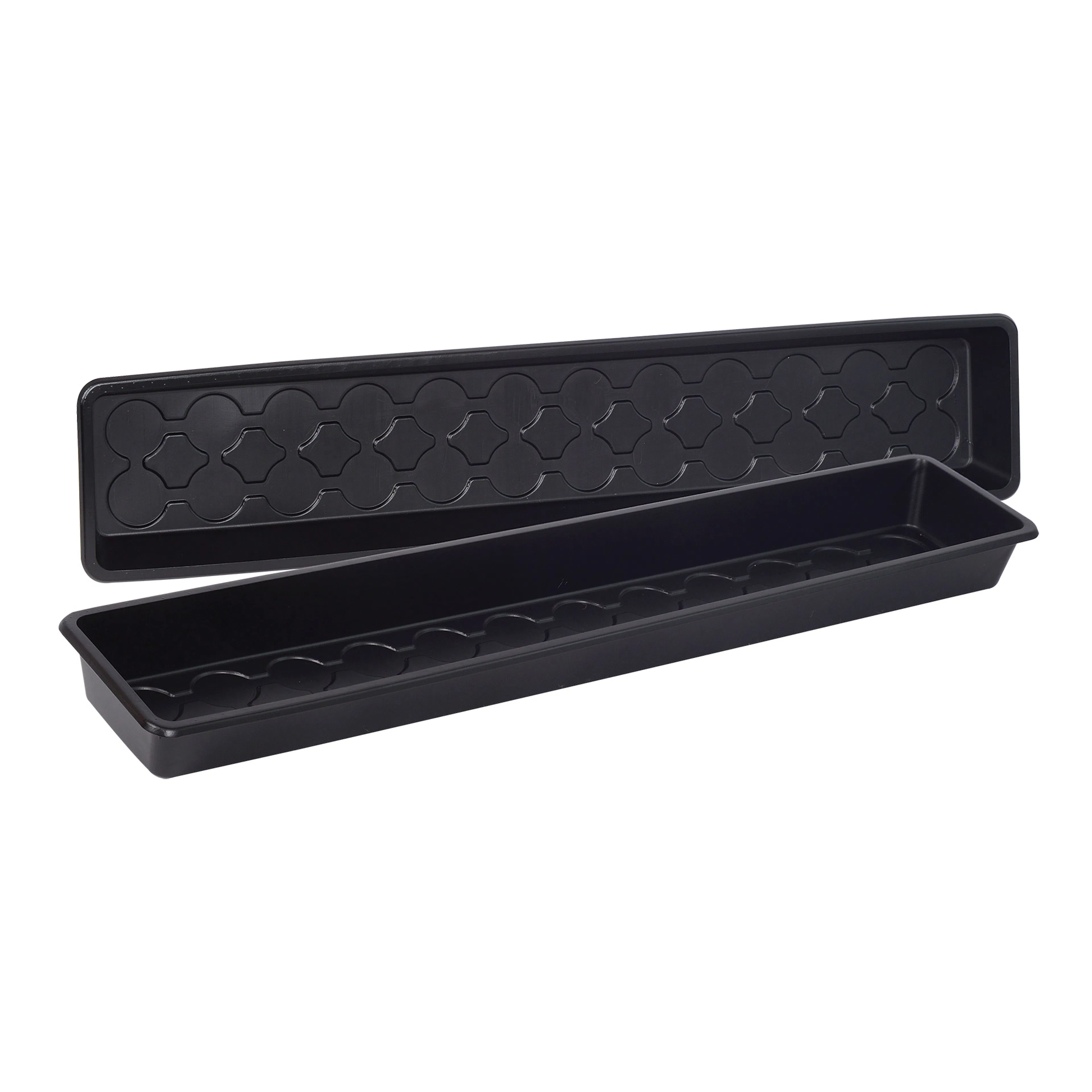 Odlingstråg Nelson Garden Svart i Återvunnen Plast 14x68 cm