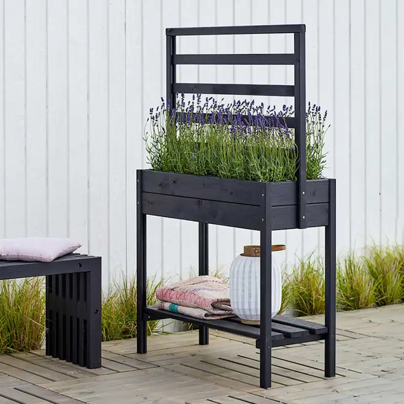 Blomlåda PLUS på Ben med Spalje