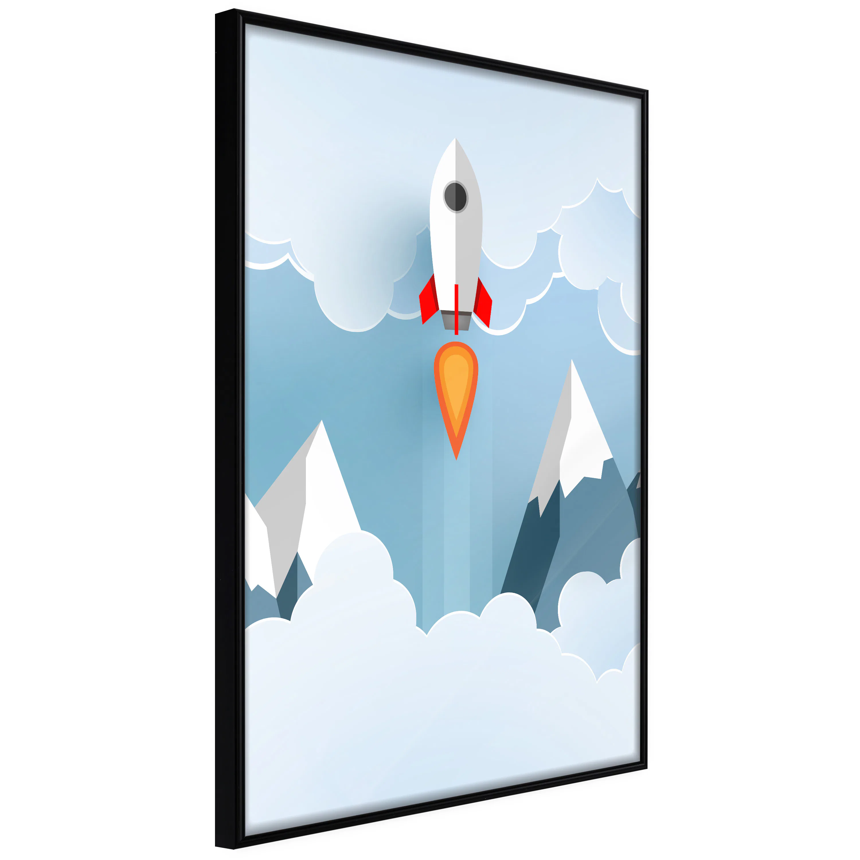 Poster Artgeist Affisch Rocket in the Clouds