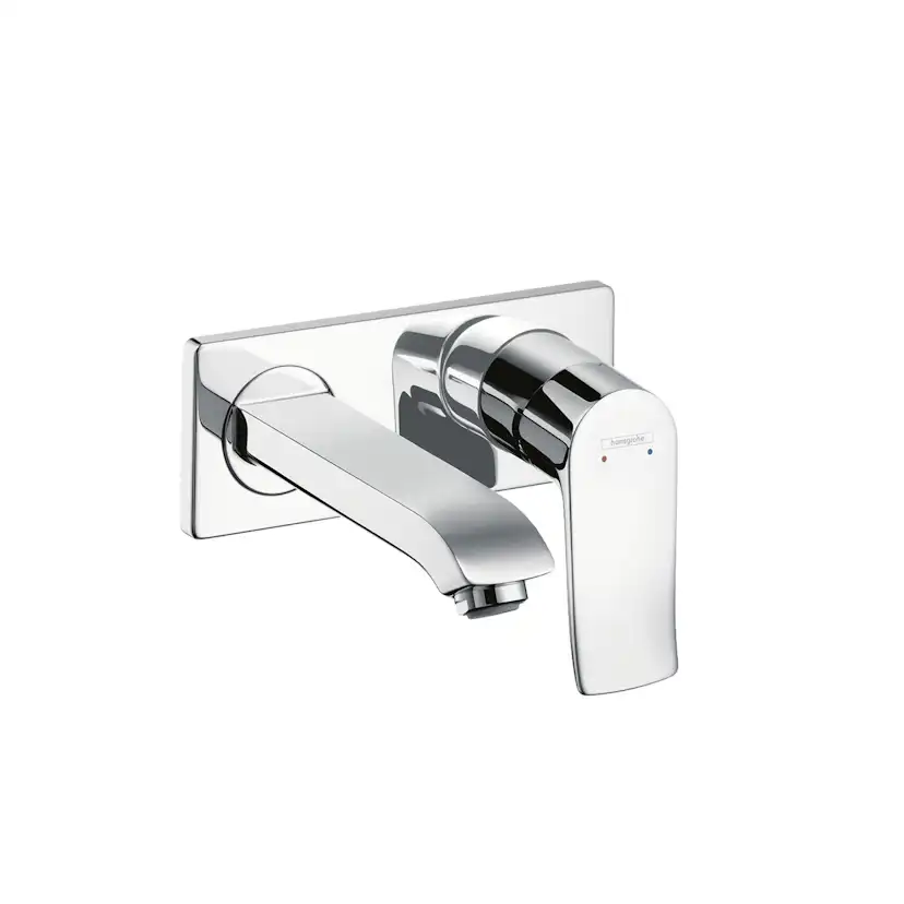 HG Metris inb.blandare med platta 165mm Piputsprång: 165 mm