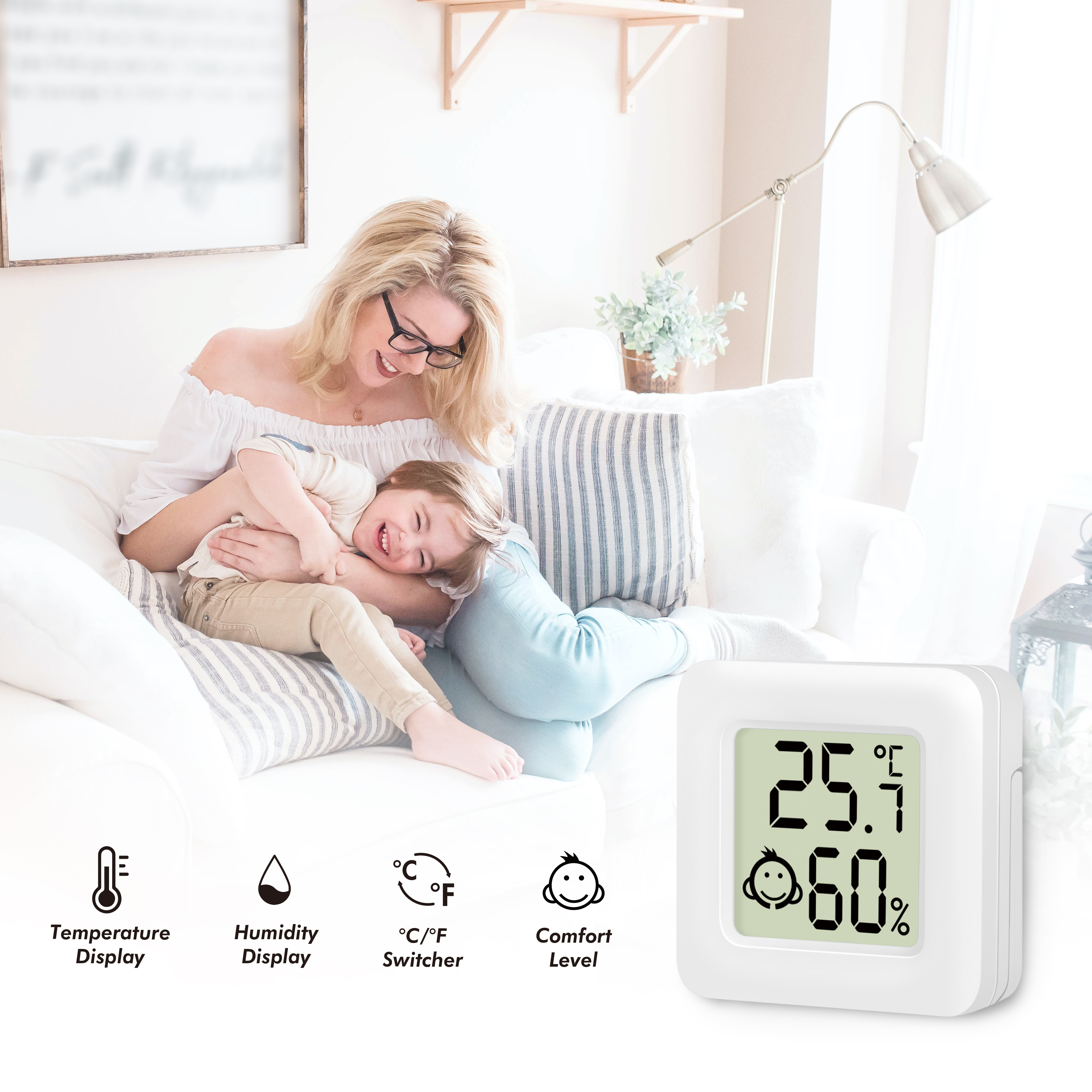 Digital Mini-termometer/hygrometer LogiLink 3-pack