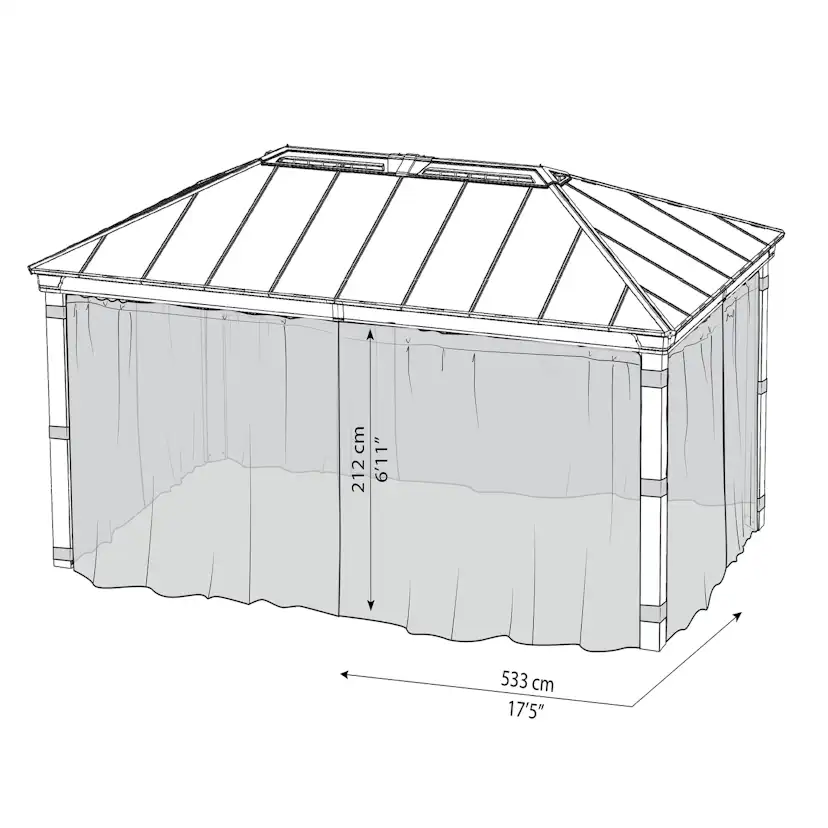 Myggnät Canopia by Palram 4-Pack Till Dallas Paviljong 4,2X6 m