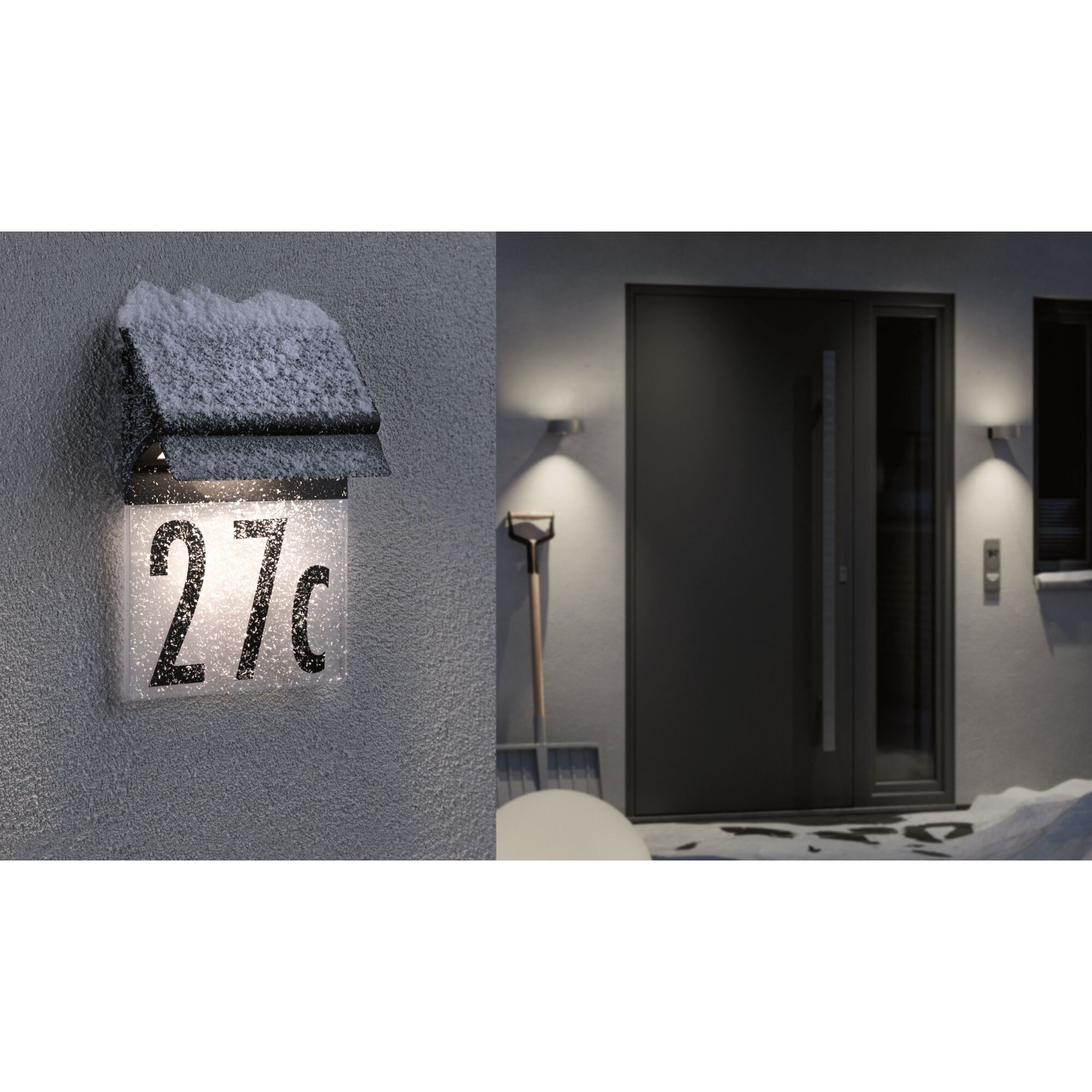 Fasadbelysning Solcell LED Paulmann Neda Lampa för husnummer IP44 Ljus: Soft White