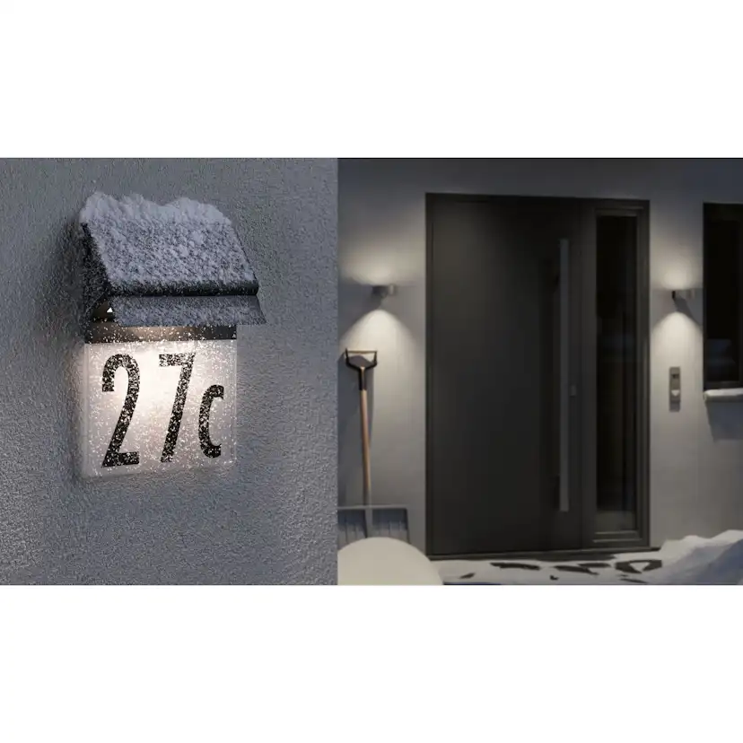 Fasadbelysning Solcell LED Paulmann Neda Lampa för husnummer IP44 Ljus: Soft White
