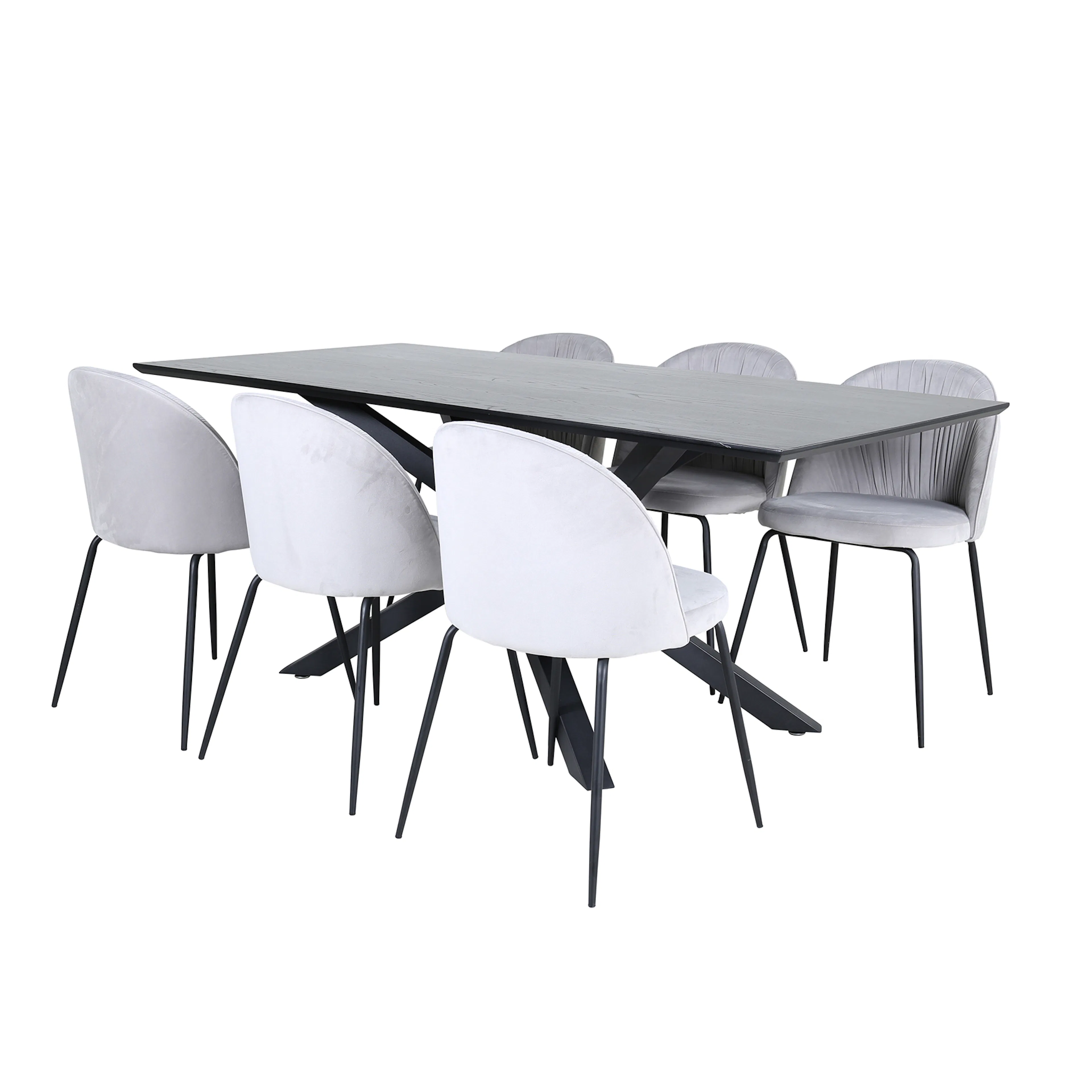 Matgrupp Venture Home med Piata Matbord och 6 Wrigley Matstolar