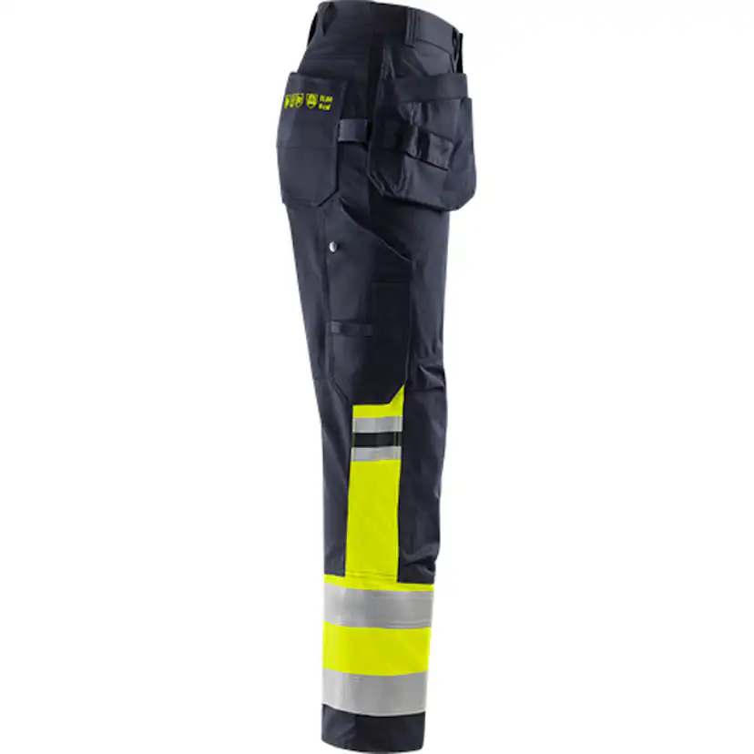 Flamestat hantverkarbyxa stretch 2163 ATHF, klass 1 Storlek: C154, Gul/Marinblå