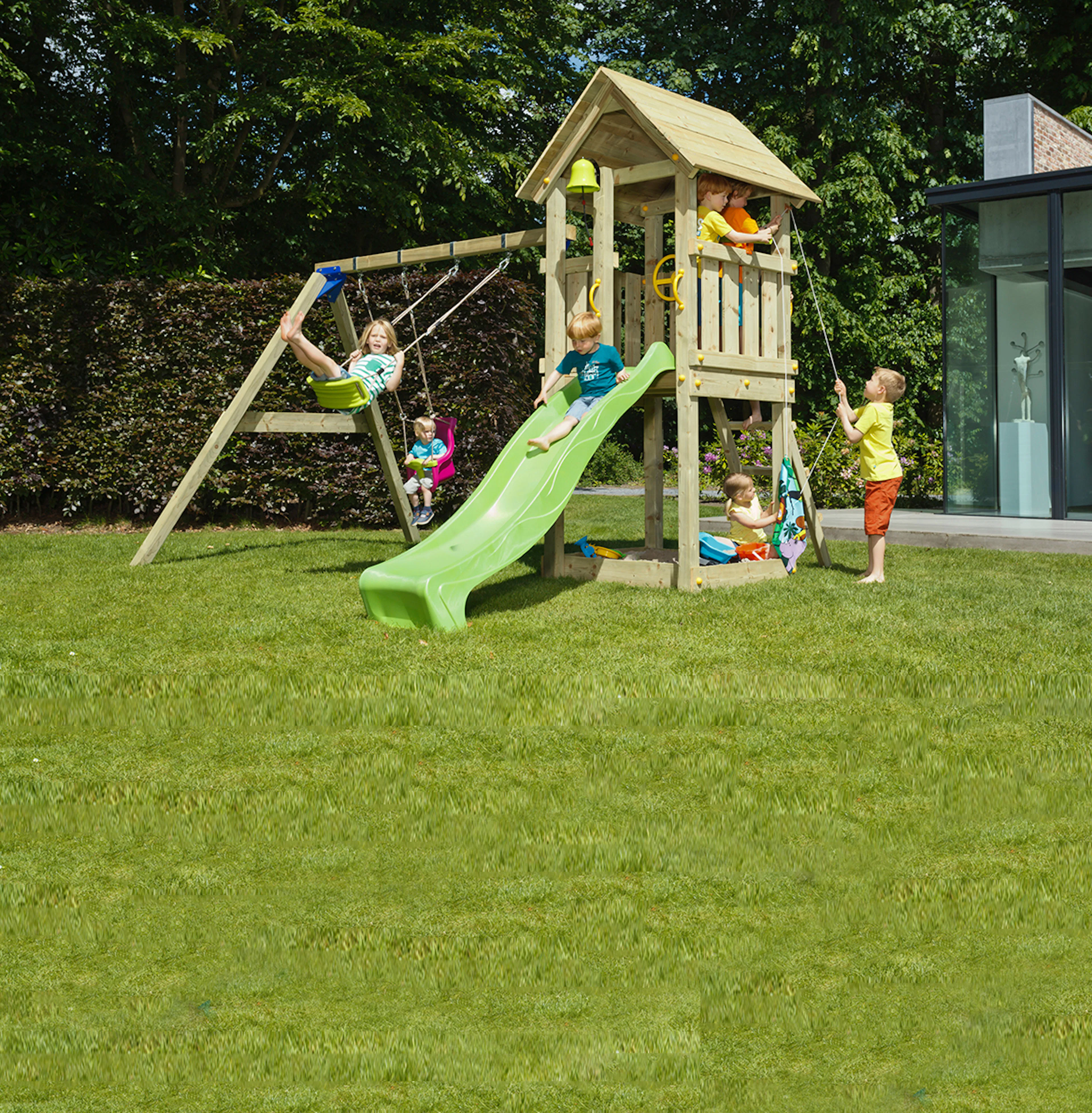 Lekställning Hörby Bruk Kiosk Lektorn med Rutschkana & Gunga