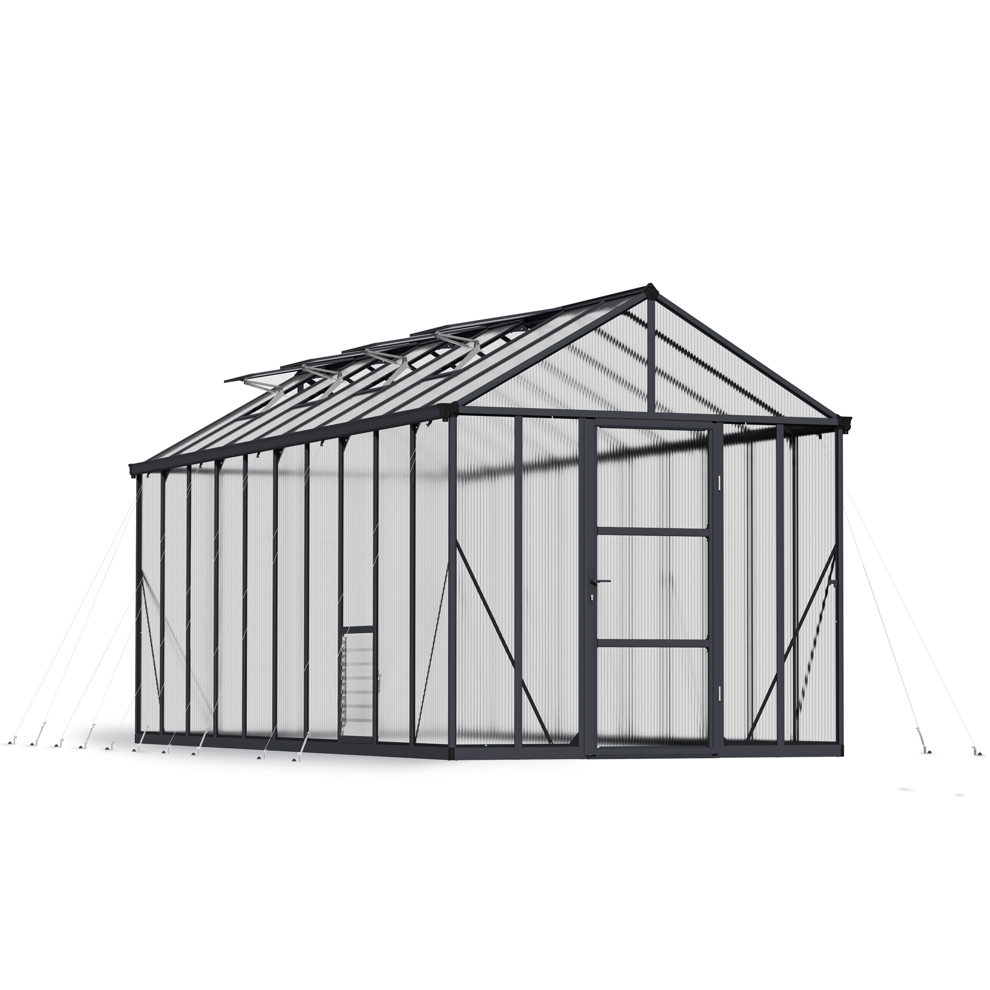 Växthus Canopia by Palram Glory 15,3 m² Mörkgrå