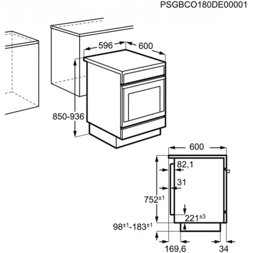 Glaskeramikspis Electrolux LKR60002SW