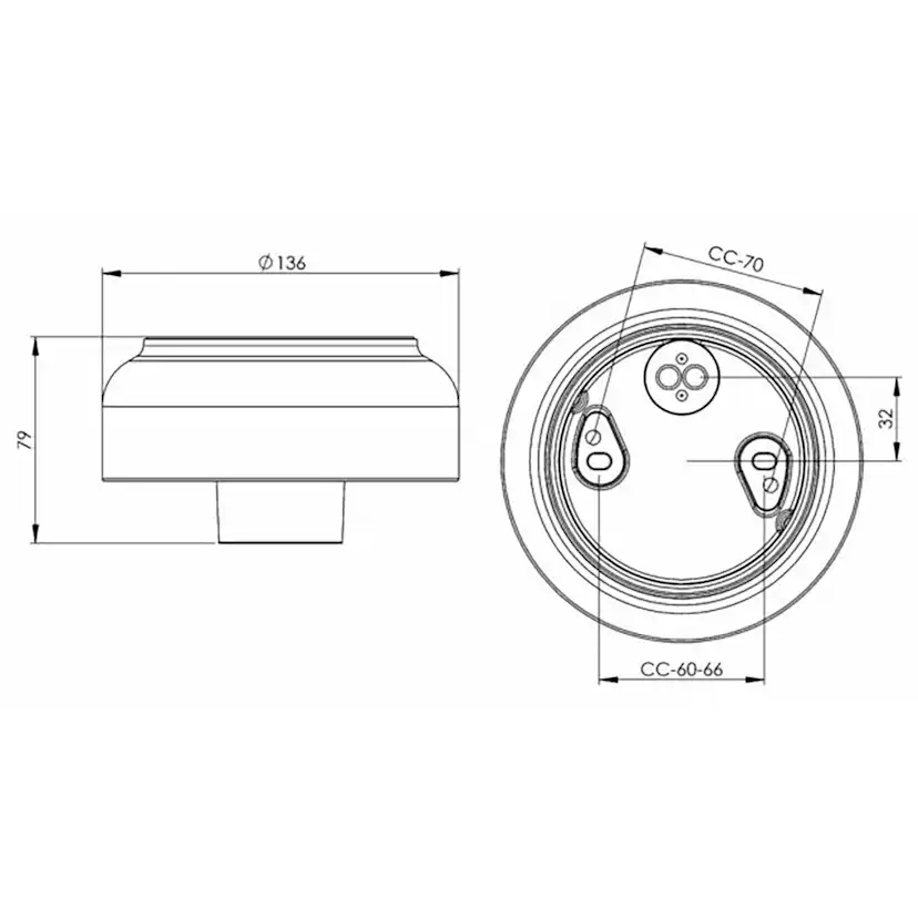 Vägg-/Taklampa Ifö Electric Sockel Ohm 123,5 IP44 E27