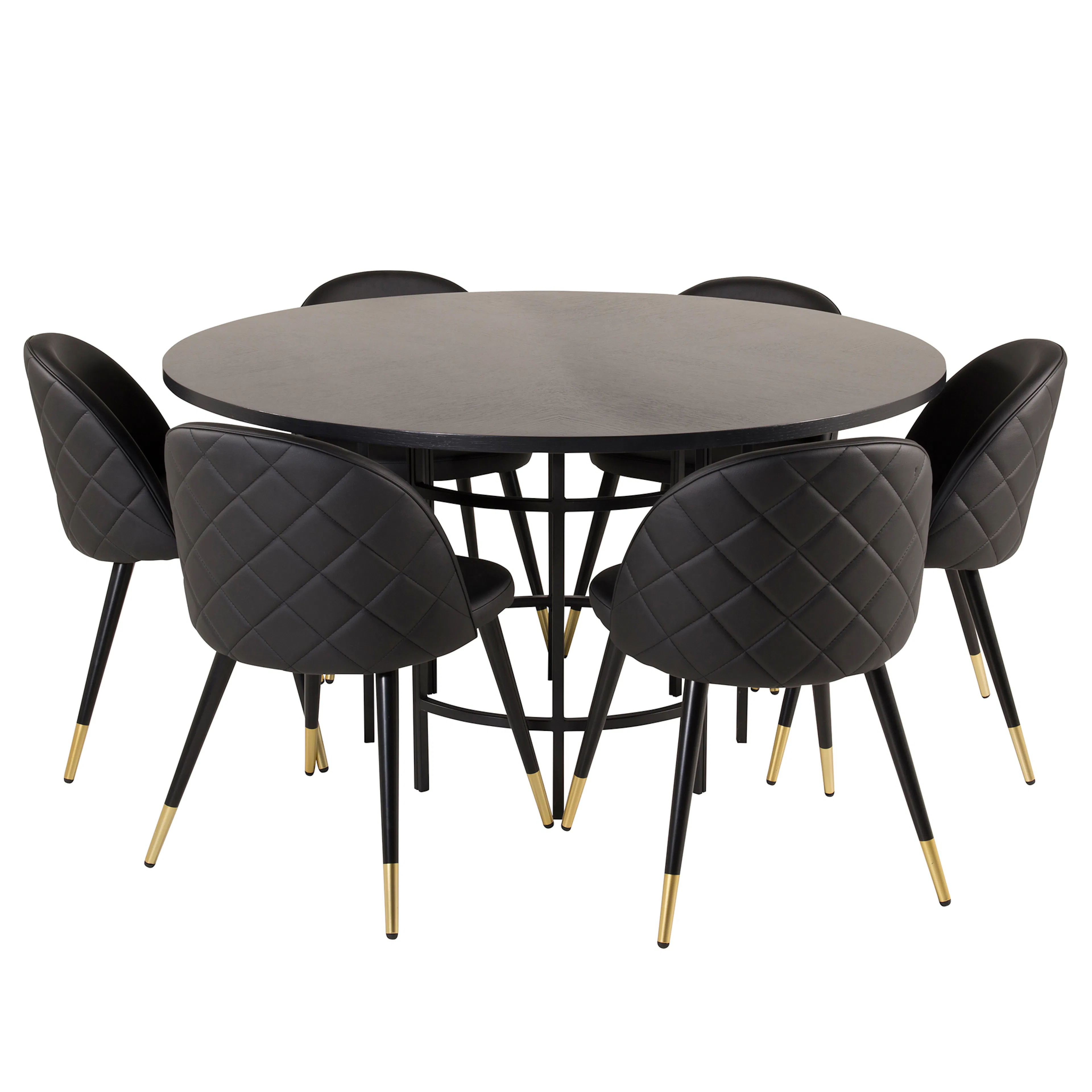 Matgrupp furniture/fashion Copenhagen med 6 Valentina Konstläder Stolar