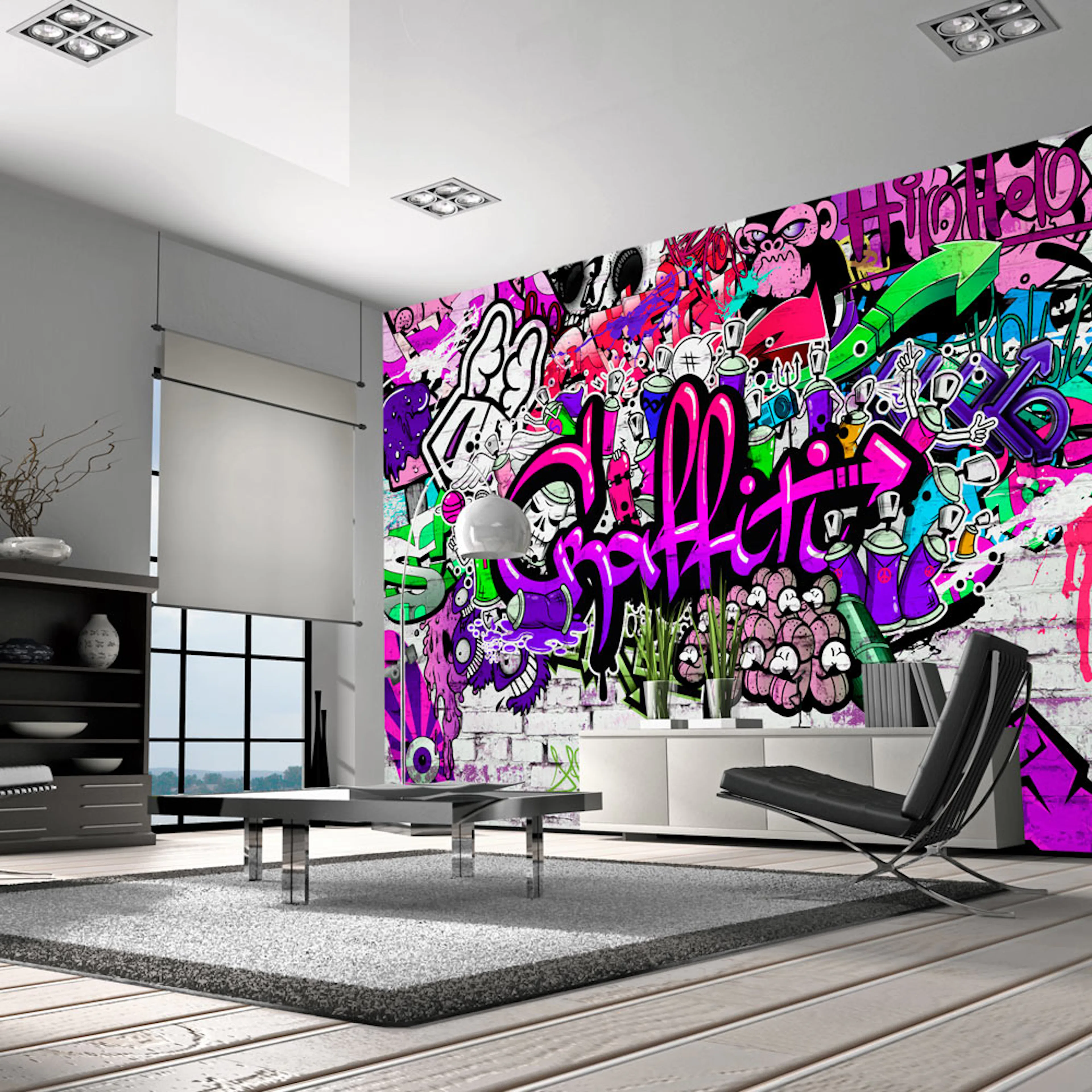 Fototapet Arkiio Purple Graffiti