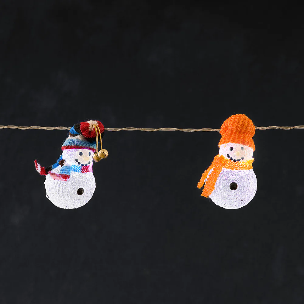 Ljusslinga Gnosjö Konstsmide Snögubbar 8