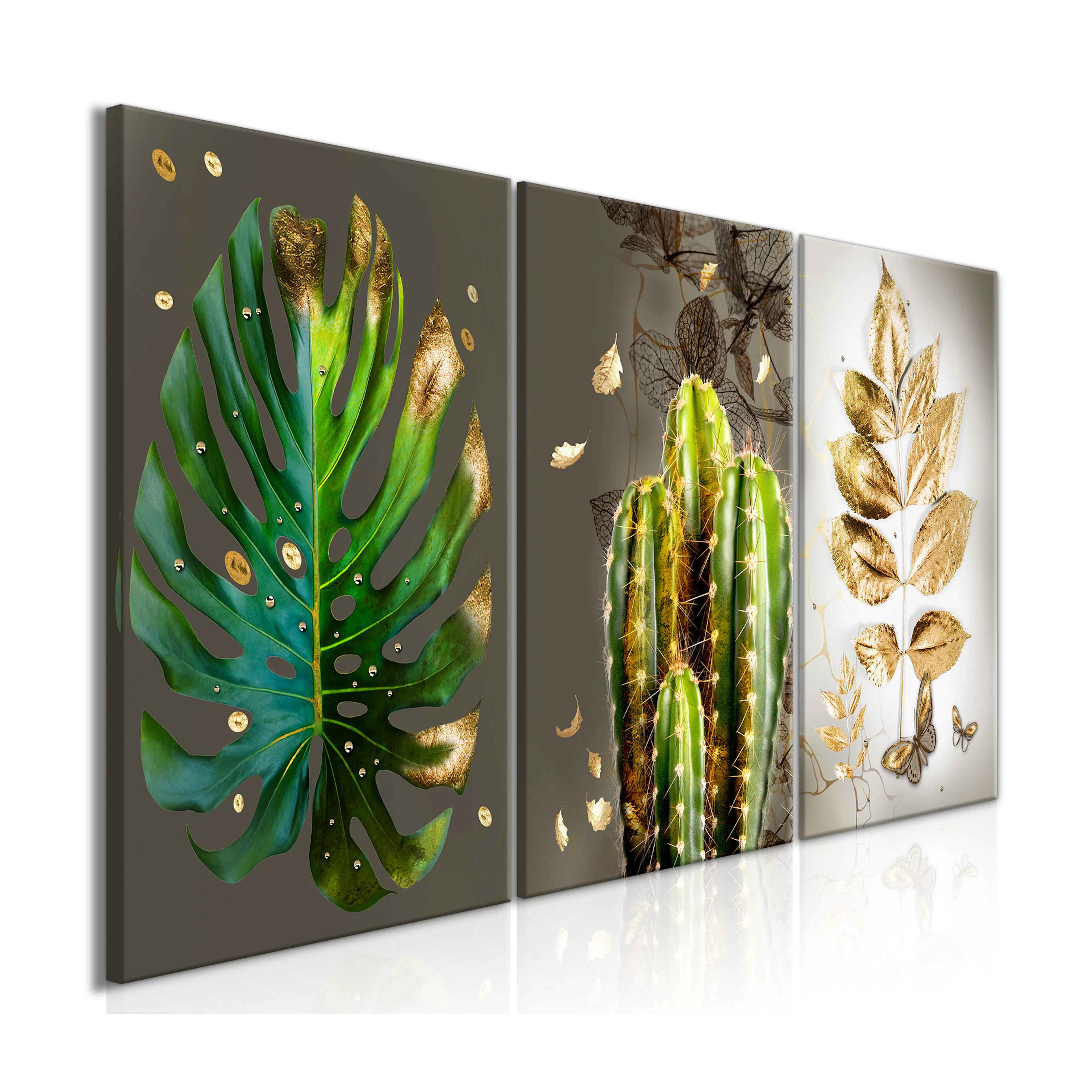 Tavla Arkiio Covered In Gold 3 delar 120x60