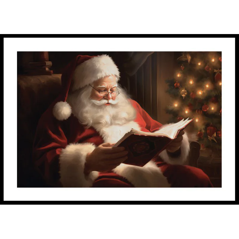 Santa Claus Reading No2 30x40 30x40 cm