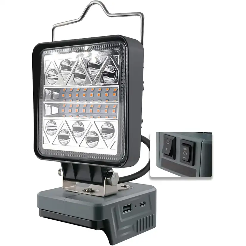 Arbetsbelysning Japcell LED 800–1800 Lumen Till Bosch 18V ProCore – Flexibel Arbetslampa