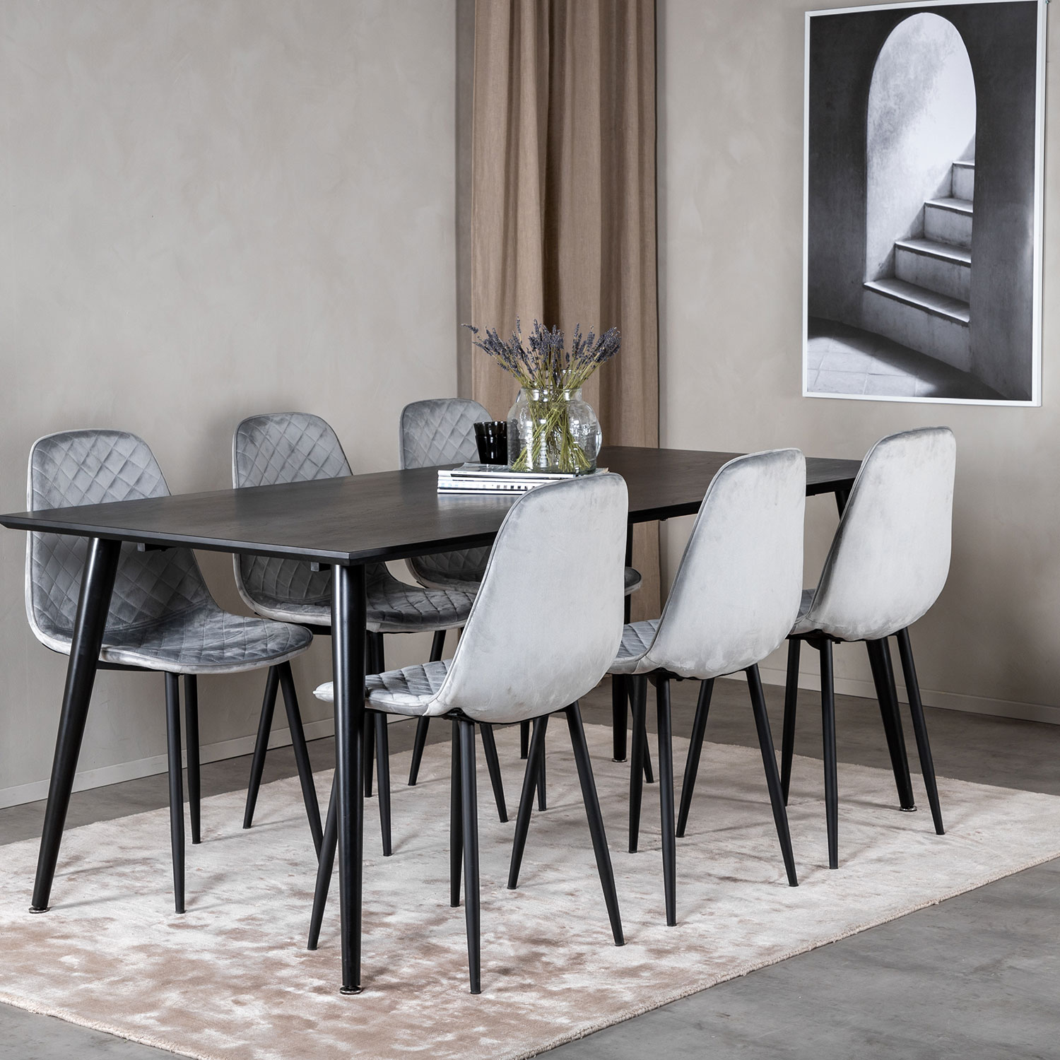 Matgrupp Venture Home Dipp med 6 Polar Diamond stolar