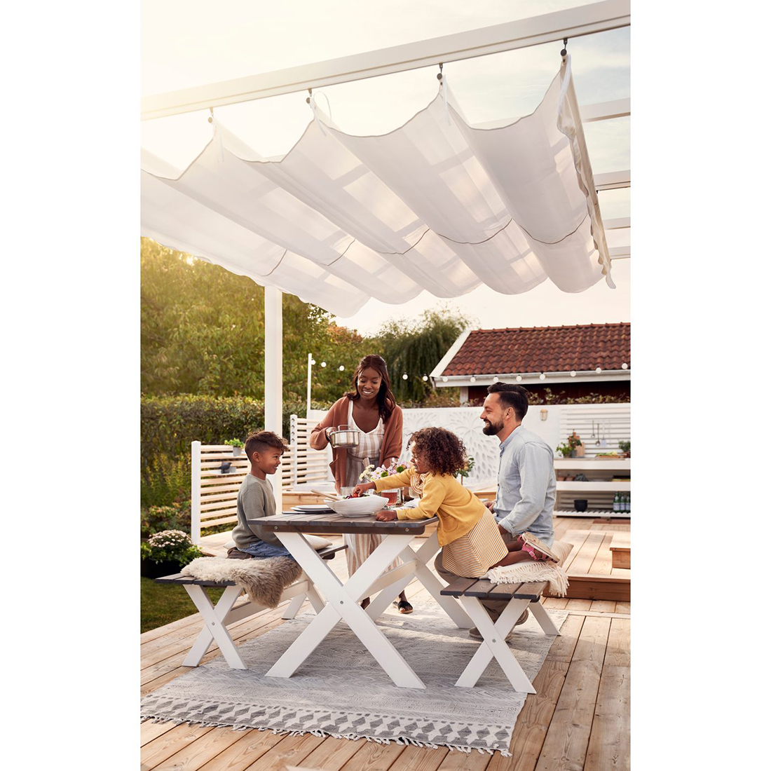 Pergola 4x4 m Vit Vit
