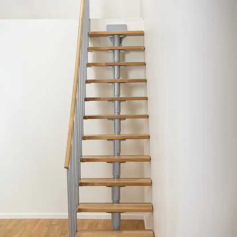 DUBLIN ek steg rak pearl grey CLASSIC II räcke 11T 61cm Grå, LxB: 1750x610 mm