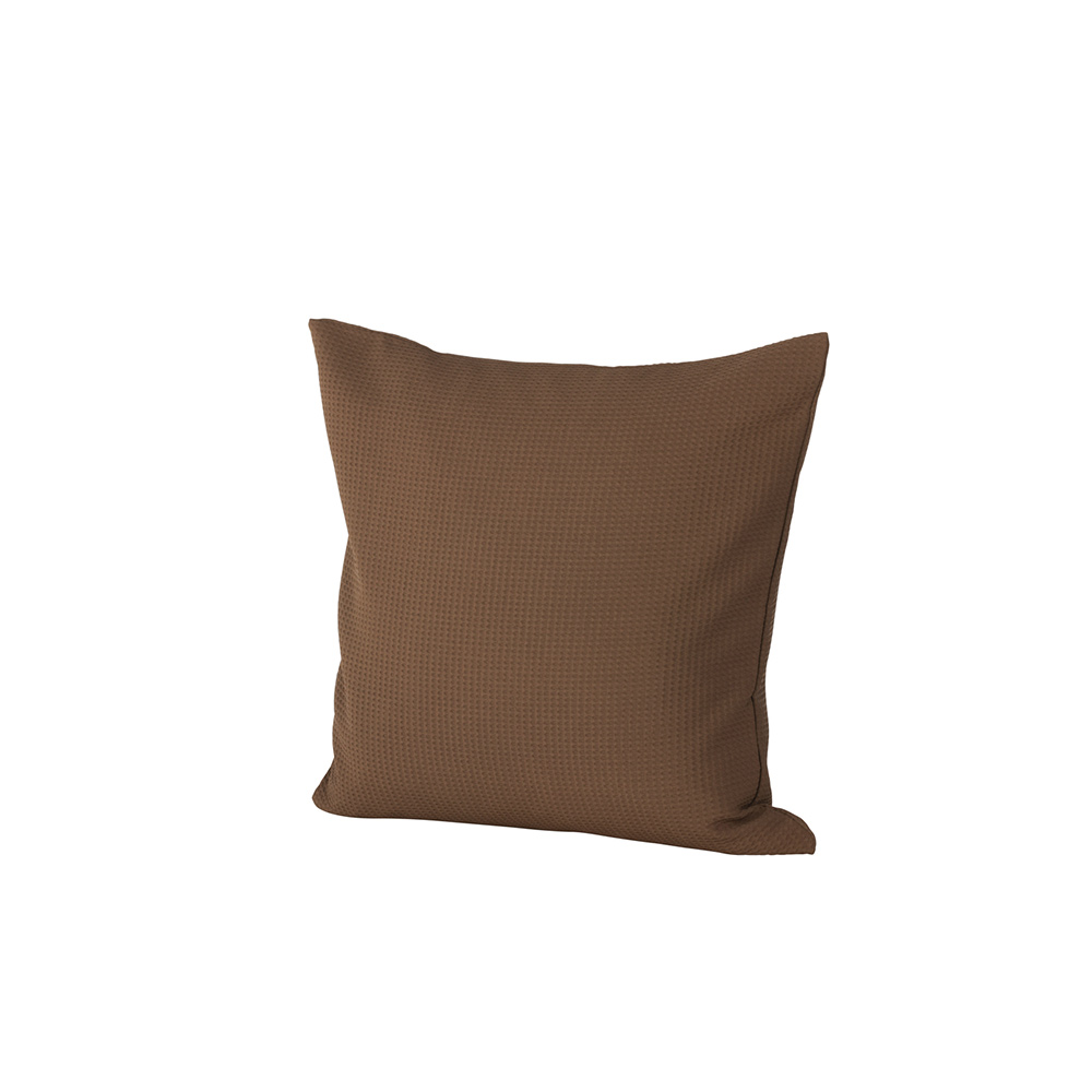 Celine Cushion Cover Poly Waffle - Dark Brown Mörkbrun