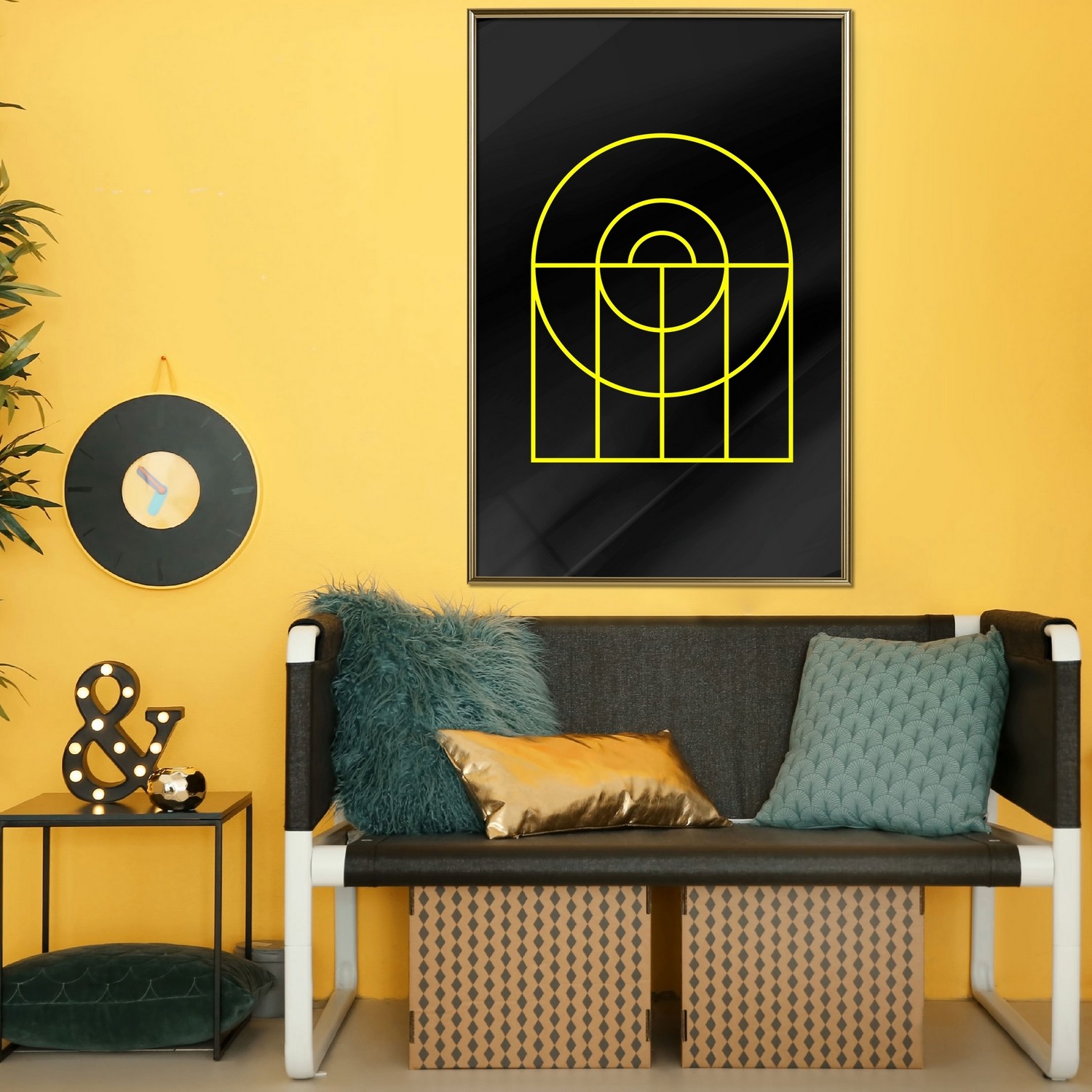 Poster Artgeist Affisch Black Geometry