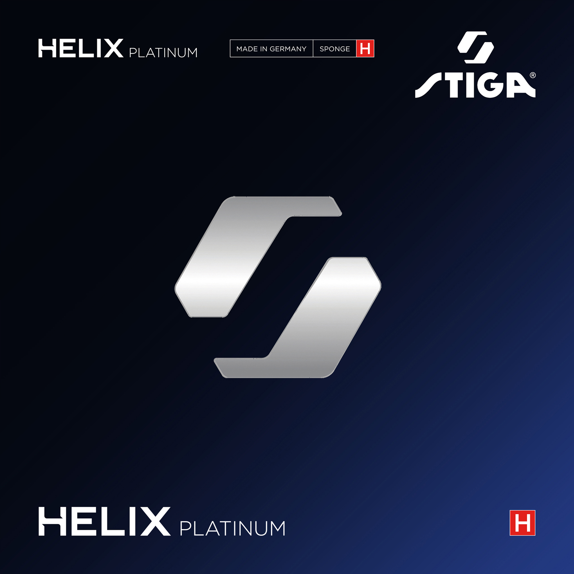 Bordtennisgummi Stiga Sports Helix Platinum H Red 2.2