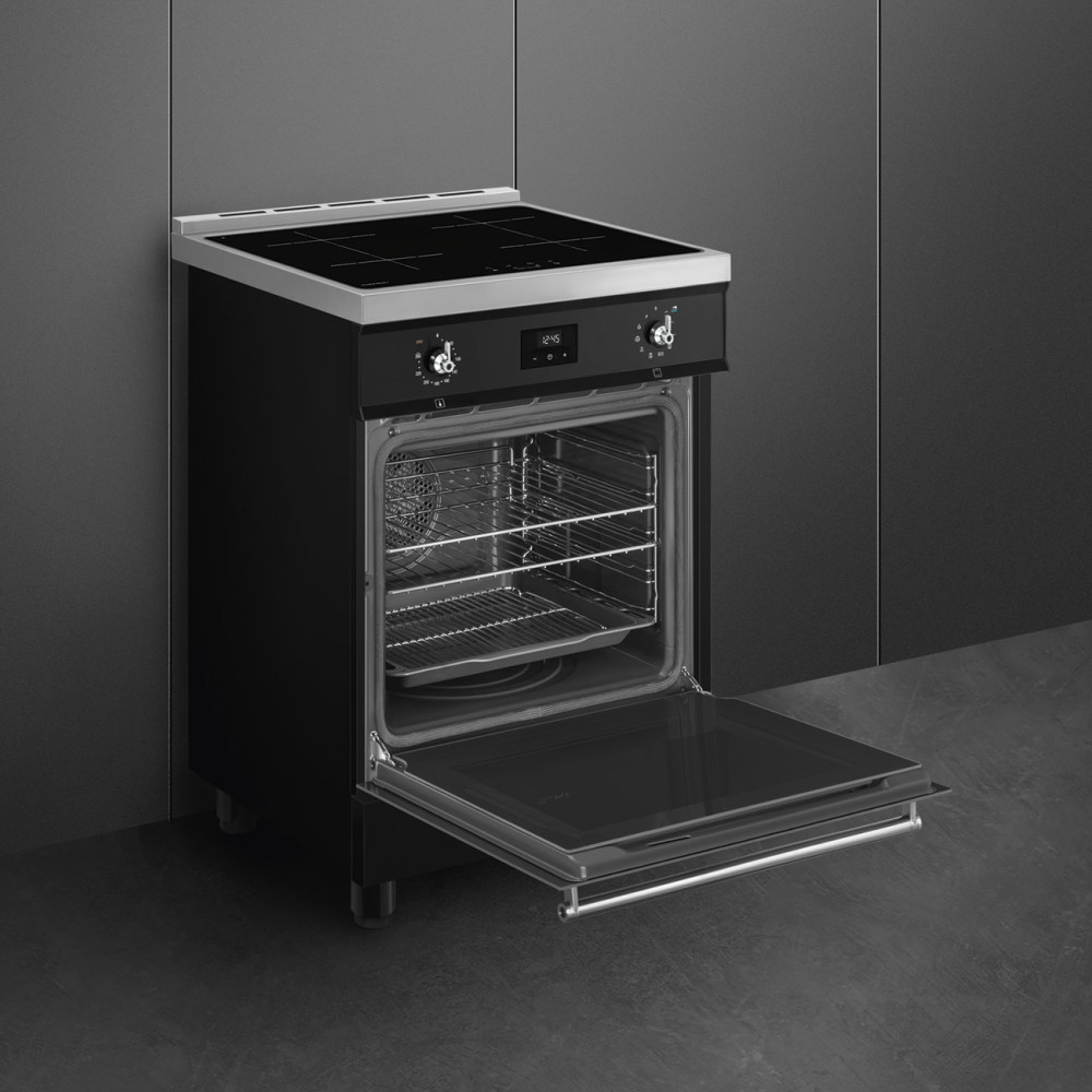 Induktionsspis Smeg C6IPBLT2 Svart Rostfritt Stål