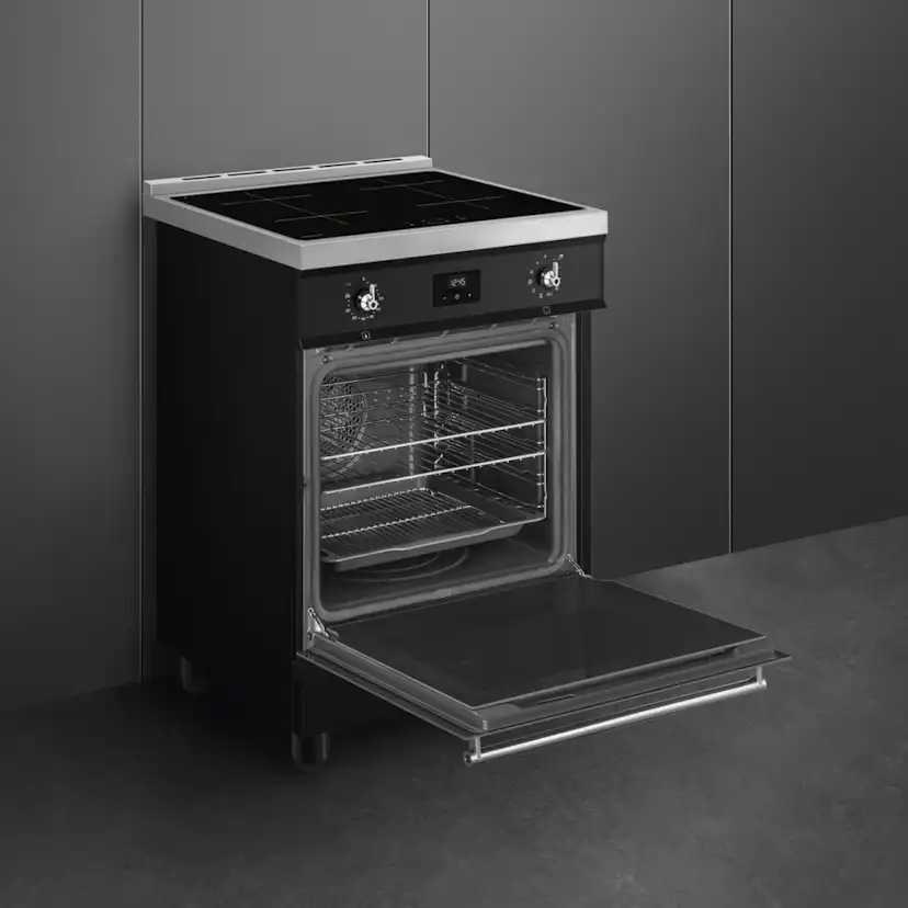 Induktionsspis Smeg C6IPBLT2 Svart Rostfritt Stål