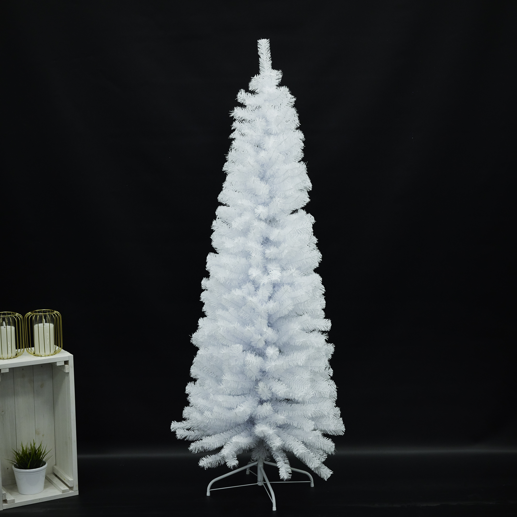Smal julgran i PVC "BLING" kl. C, 180 x 68 cm, utan belysnin Plastgran Nordic Winter Smal Julgran Bling 180x68 cm