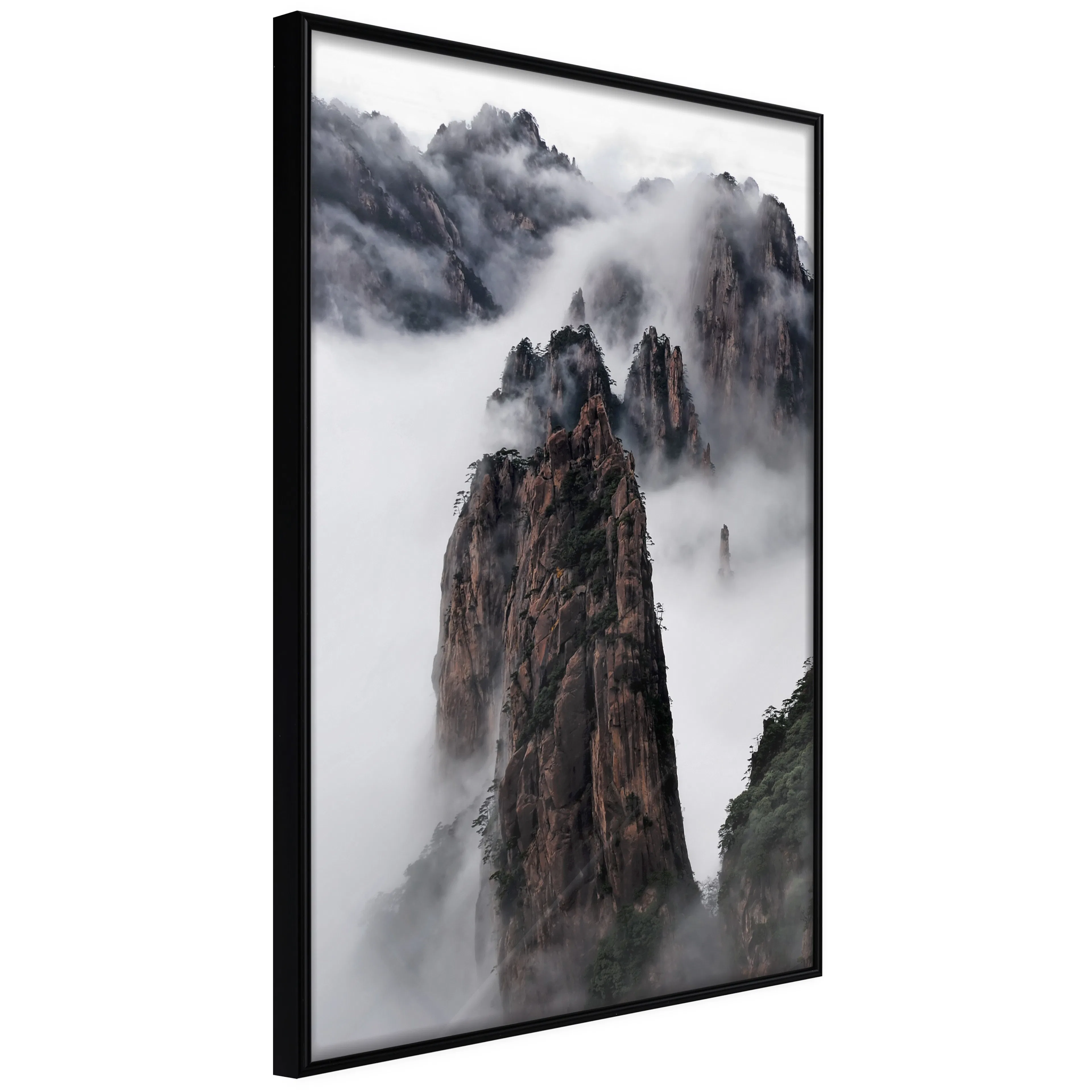 Affisch - Rocks in the Clouds [Poster] 40x60 Svart ram, 40x60 cm
