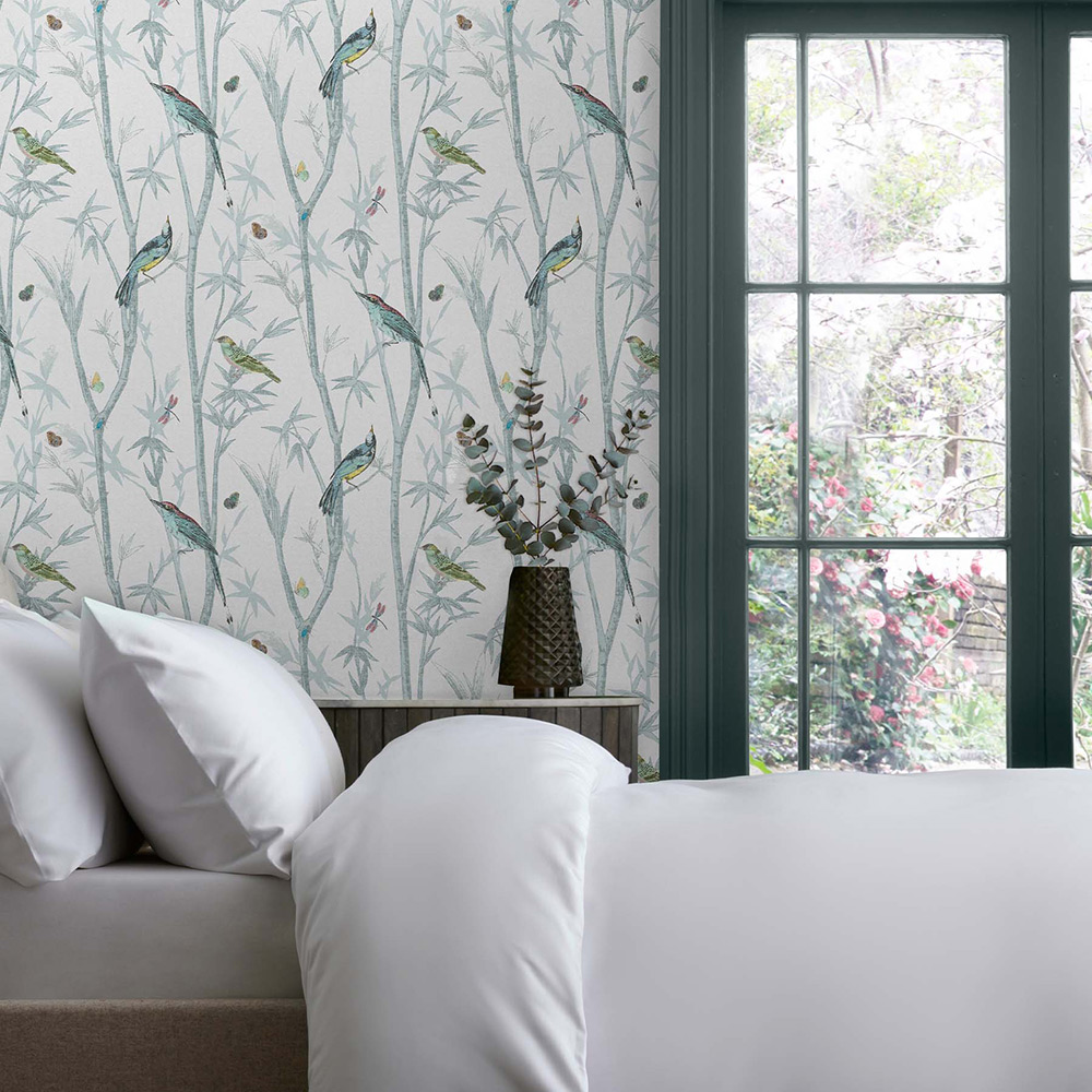 Tapet NEXT Chinoiserie Bird Trail Duck Egg