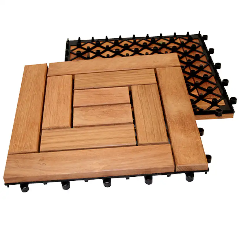 Trall Strand Stainless Teak Deltaplattan 30x30 Typ C