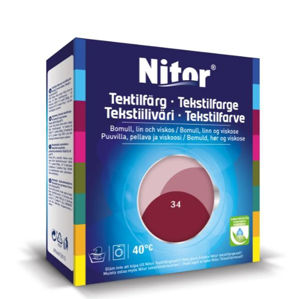 TEXTILFÄRG BORDEAUX 34 NITOR Färg: Bordeaux