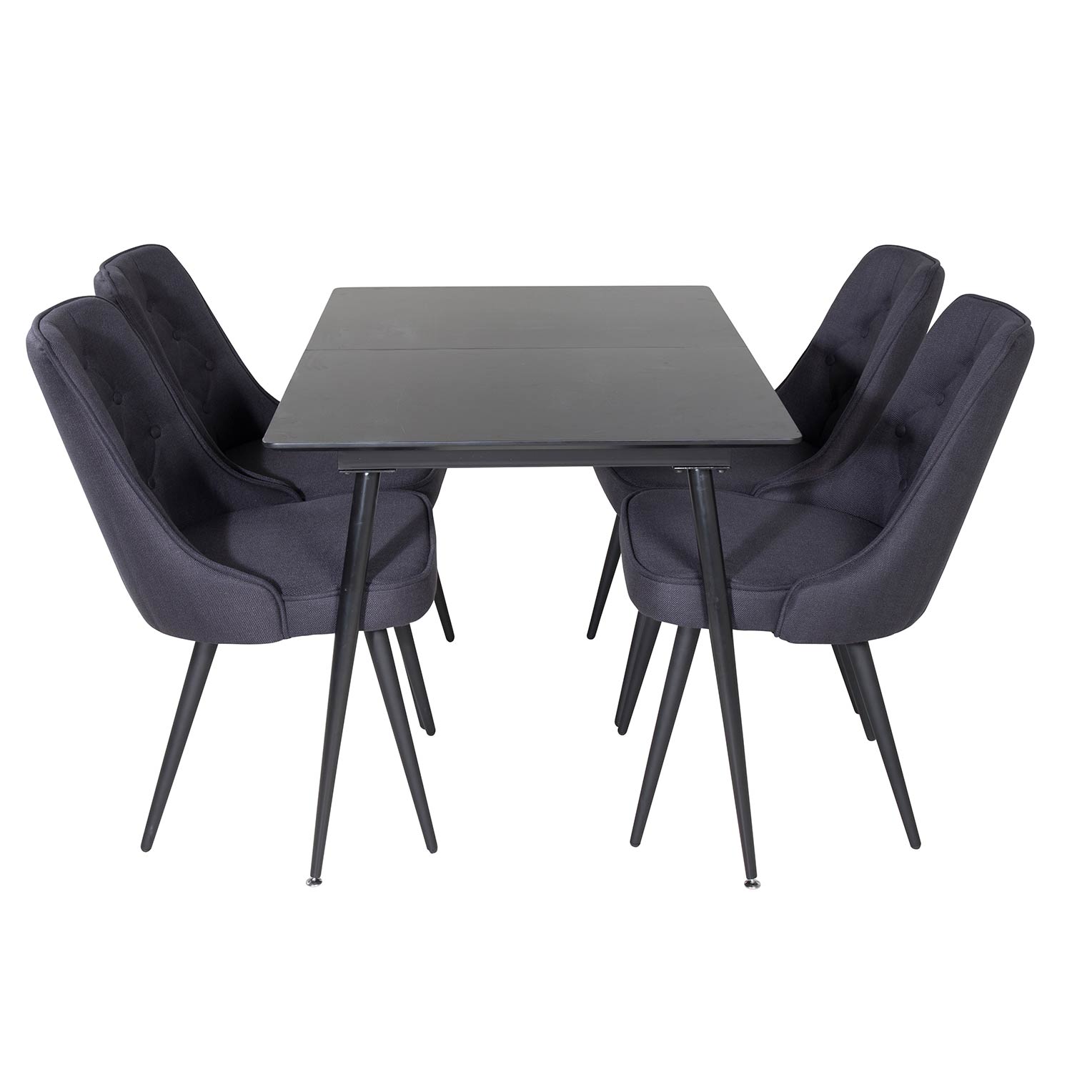 Matgrupp Venture Home Silvia med Iläggsskiva och 4 Vera Stolar