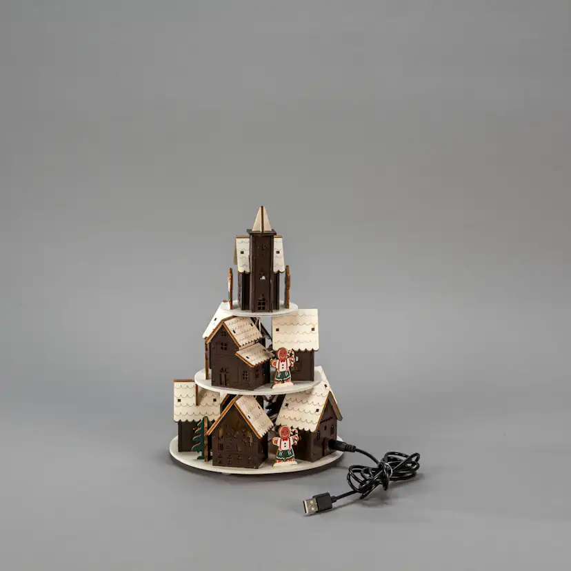 Dekorationsbelysning Gnosjö Konstsmide Pepparkakshus LED