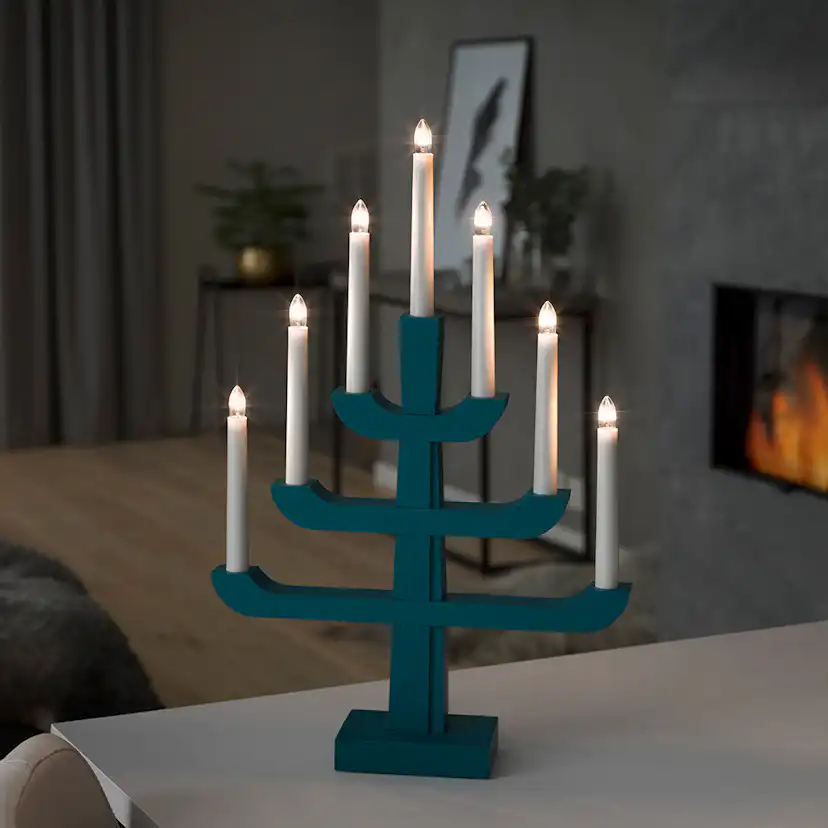 Adventsljusstake Gnosjö Konstsmide 7L på Fot H50
