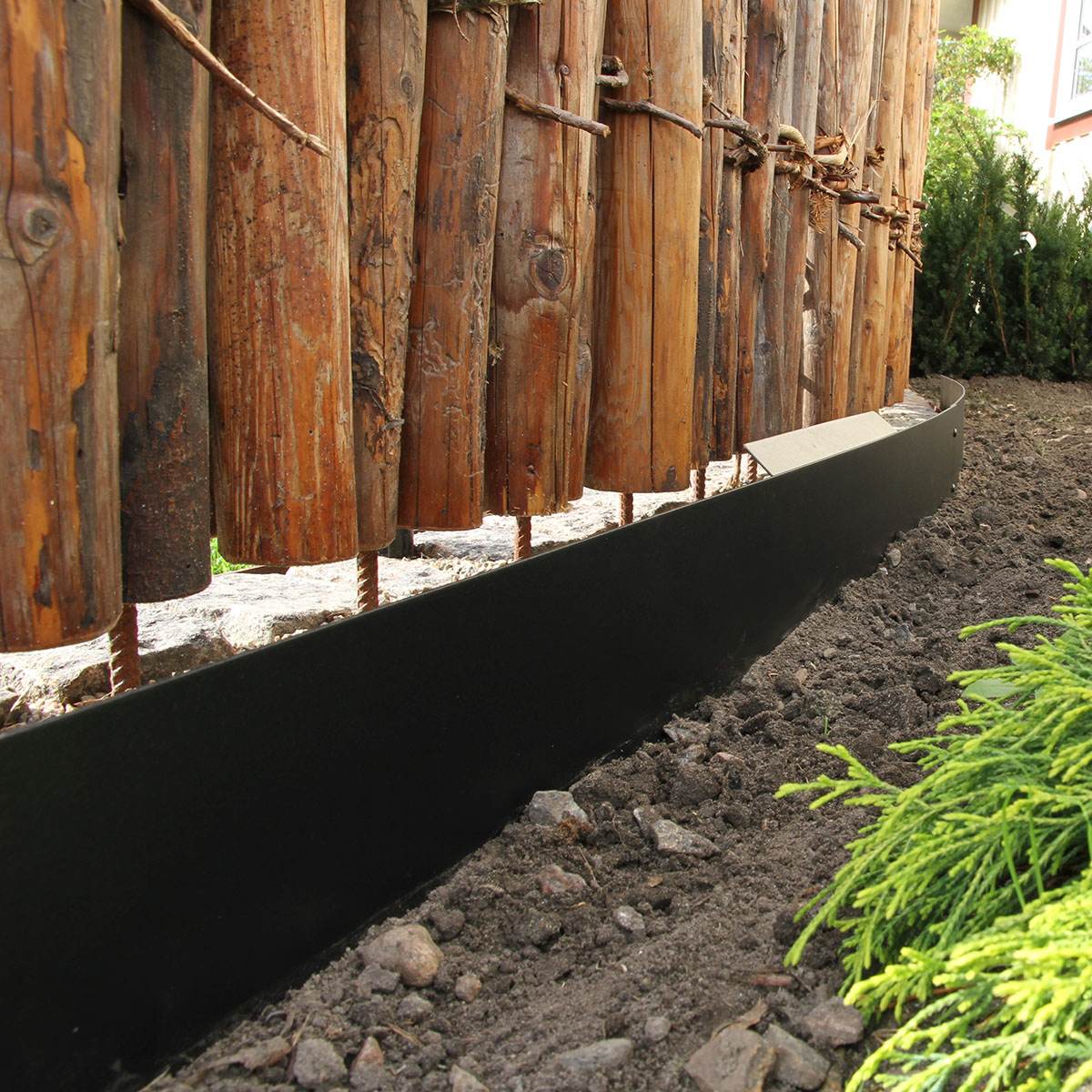 Planteringskant Flexigarden Svart 120 mm Hörn Justerbart