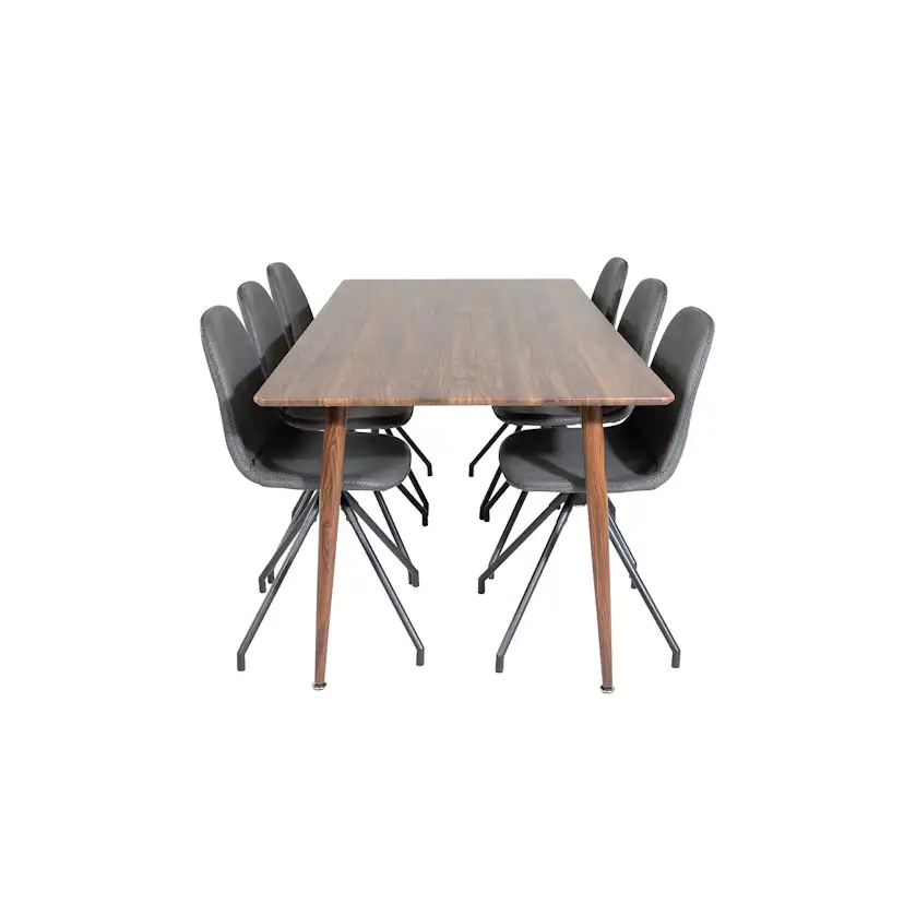 Matgrupp Venture Home Pobbie med 6 Stolar Konstläder