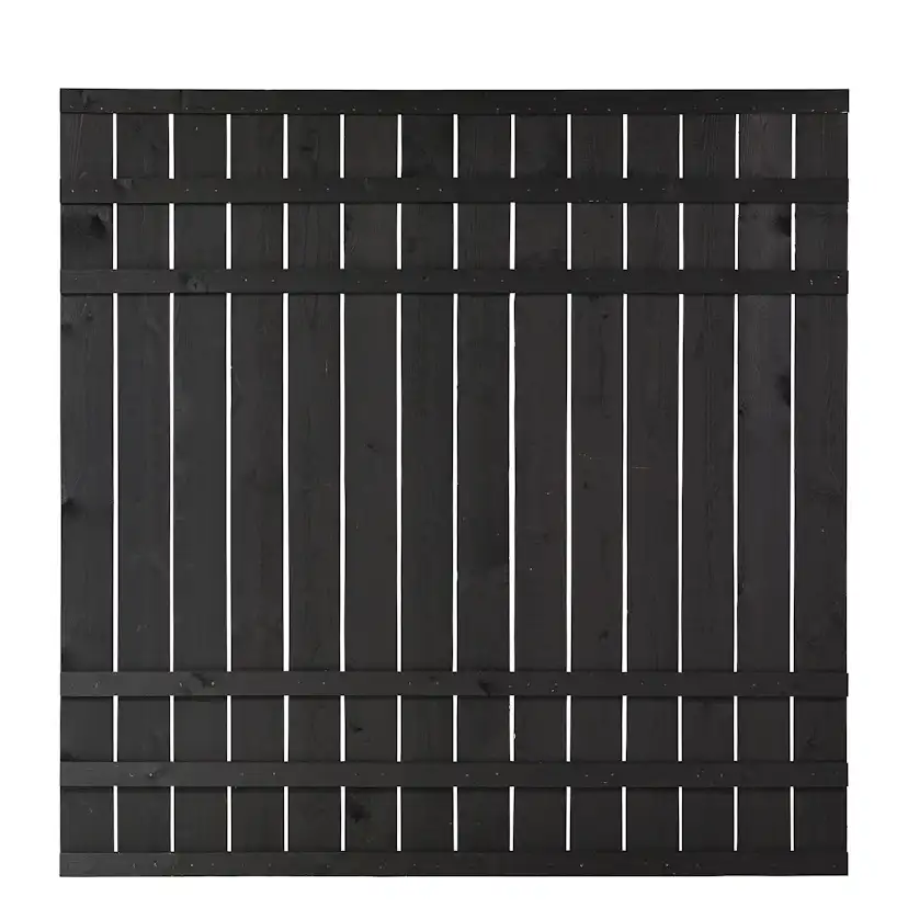 Skärm PLUS Rustik 180x180 cm Svart