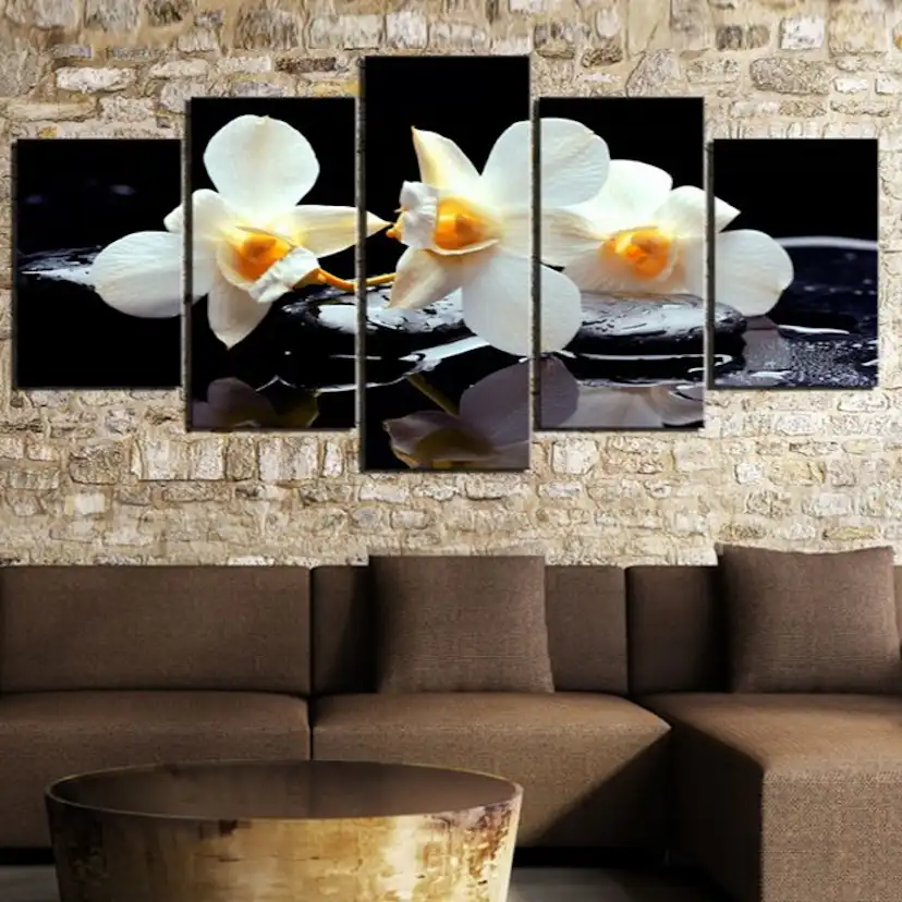 Tavla Arkiio Orchids With Orange Accent