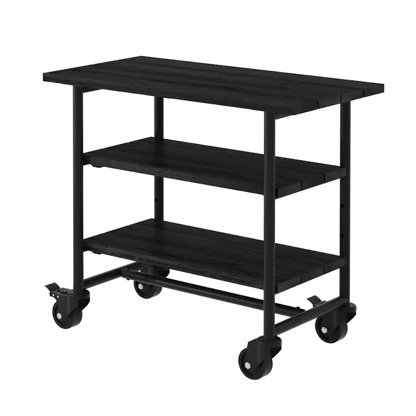 Planterings och Grillbord PLUS Urban Picnic Svart Underrede Med 2 Hyllor