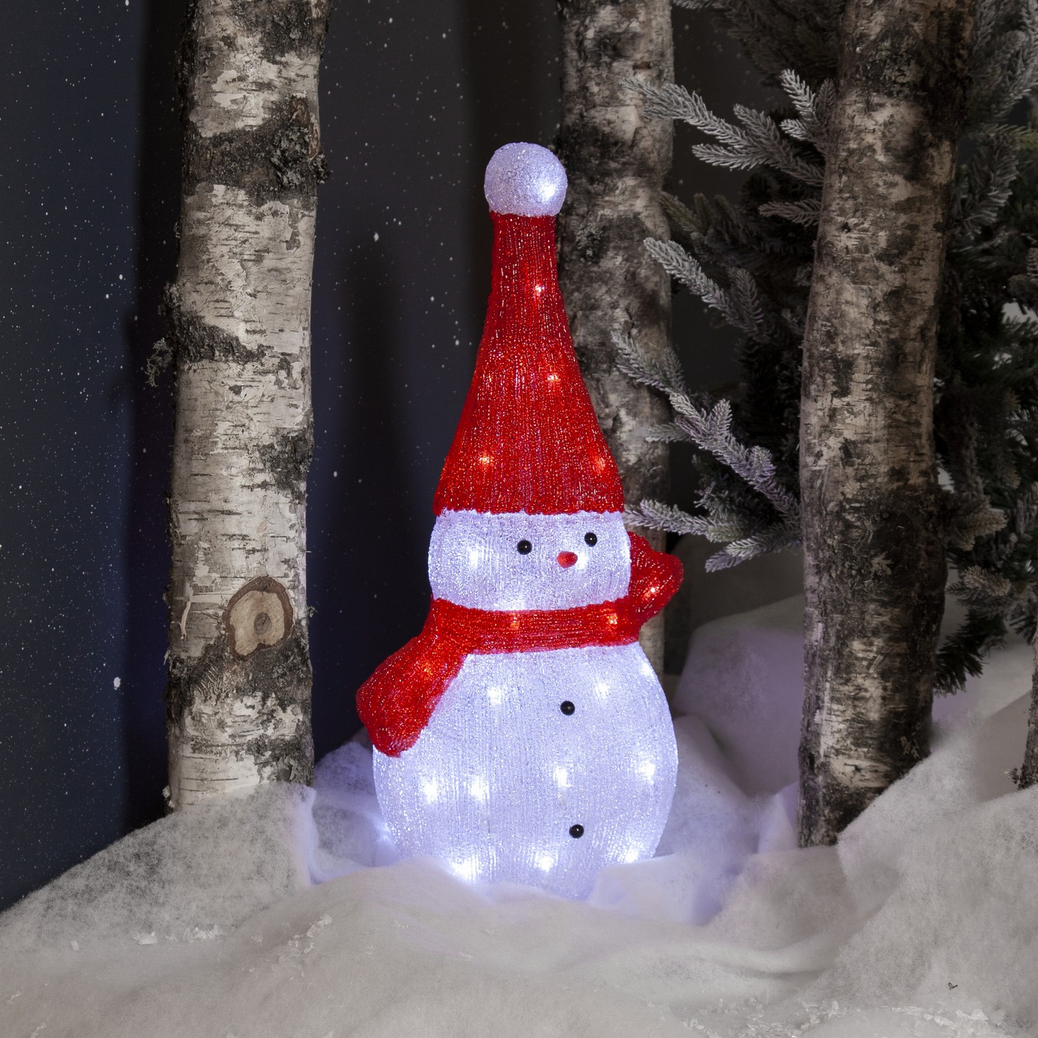 Dekorationsfigur Star Trading Crystalo Snögubbe
