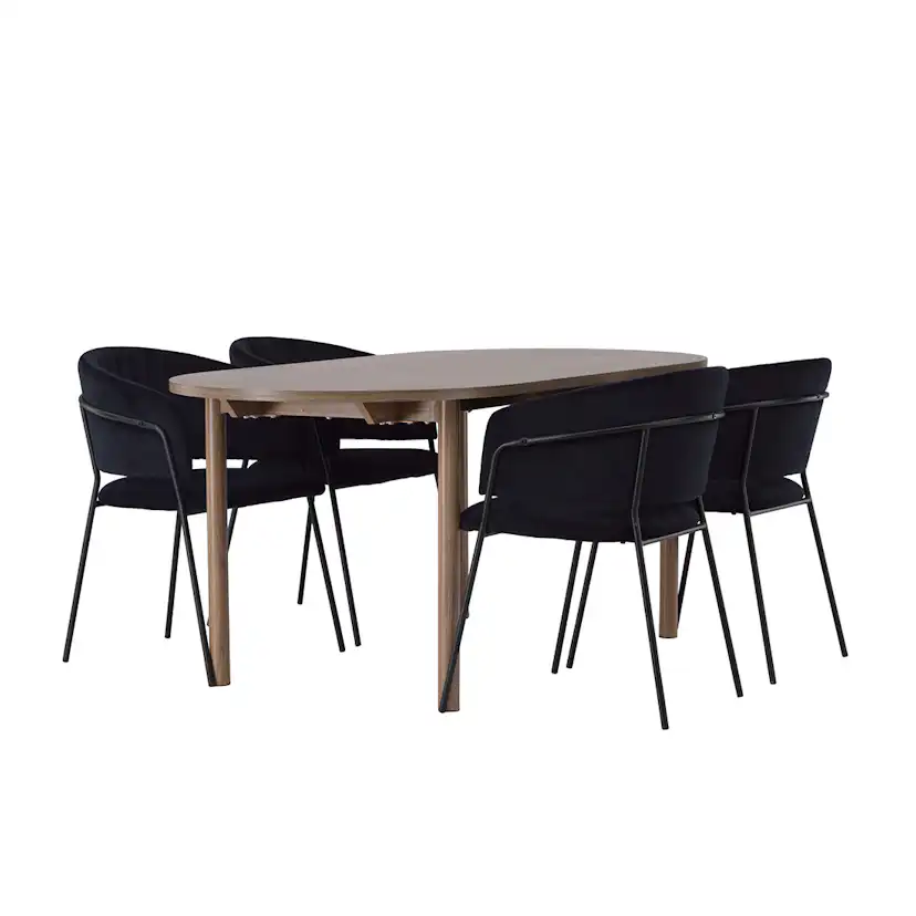 Matgrupp Venture Home Andy Ø120 cm med 4st Selma Matstolar