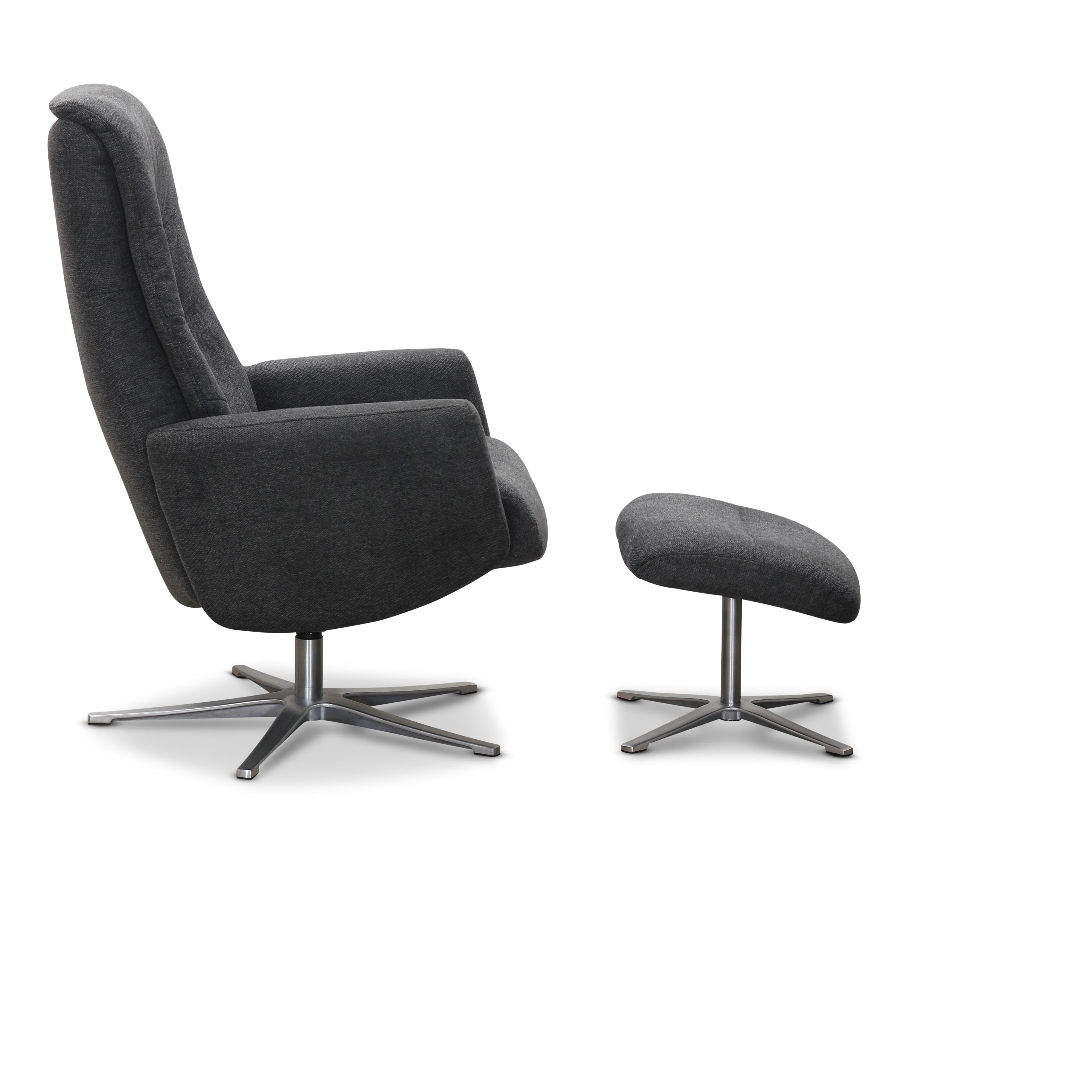 Ställbar fåtölj Hagagruppen Paris Tyg med pall