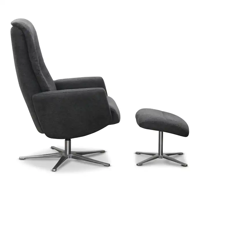 Ställbar fåtölj Hagagruppen Paris Tyg med pall