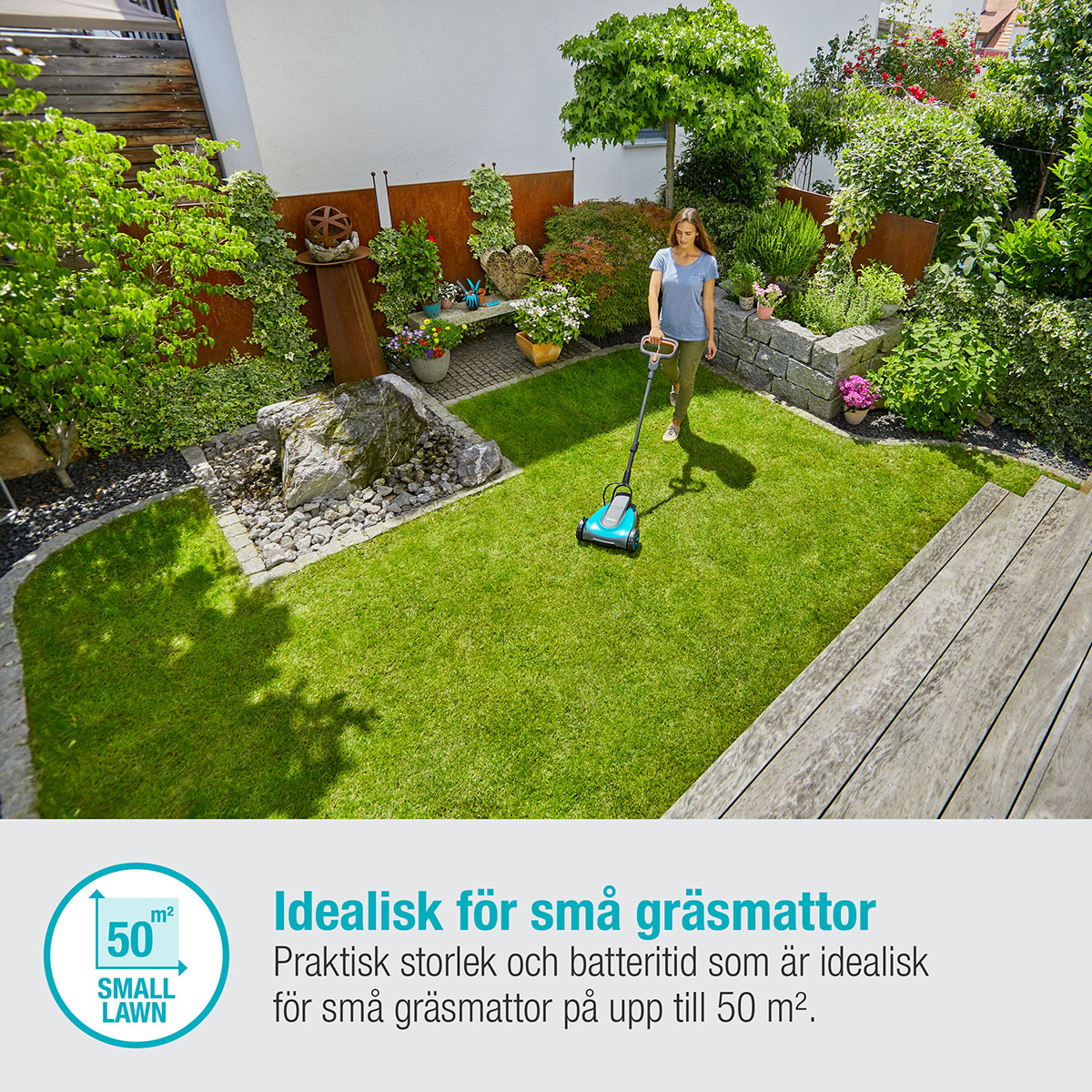 Gräsklippare Gardena Garden HandyMower 22/18V P4A utan Batteri