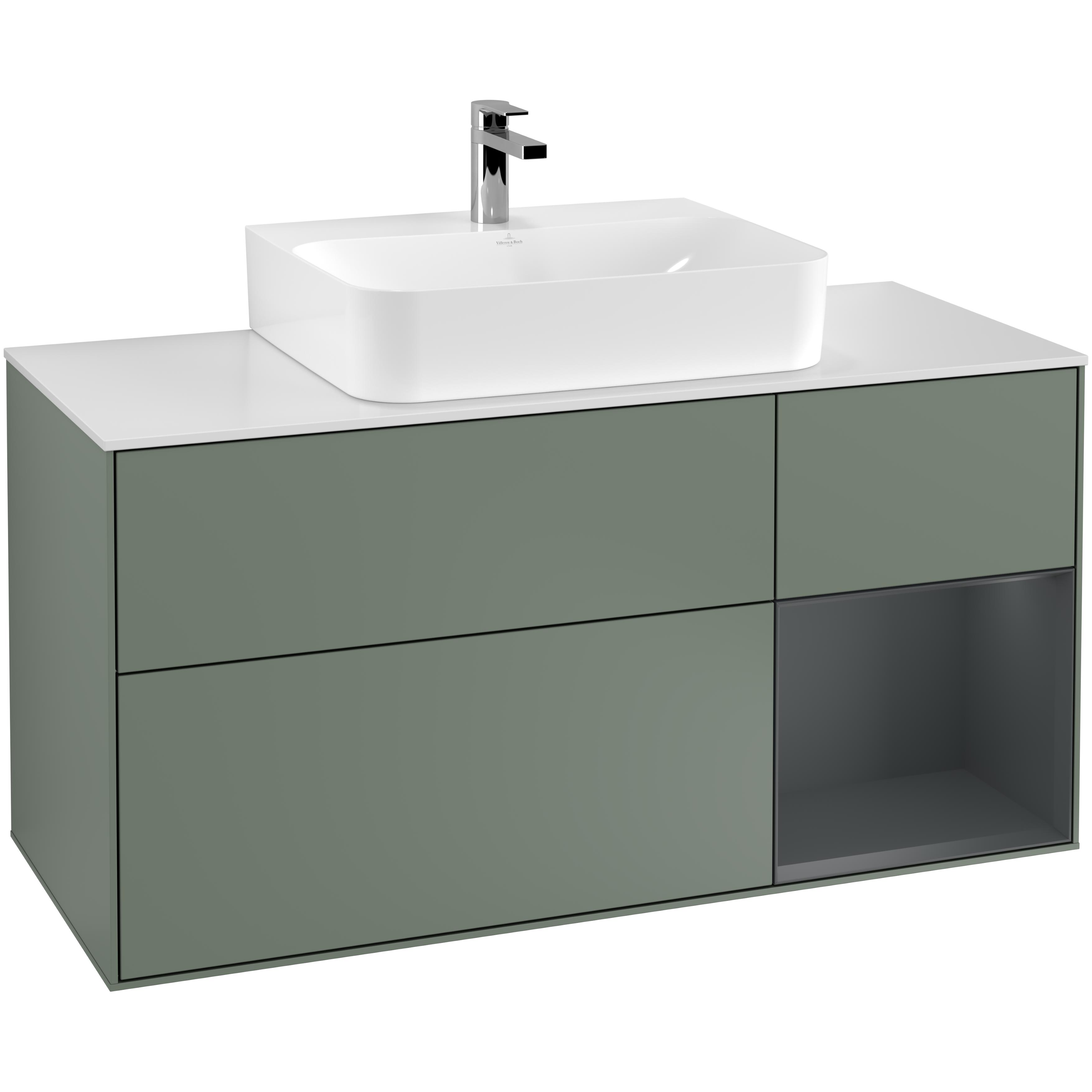 Tvättställsskåp Villeroy & Boch Finion med 3 Lådor Hylla och Bänkskiva för Centrerat Tvättställ