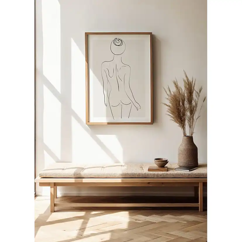Poster Gallerix Female Body Line Art