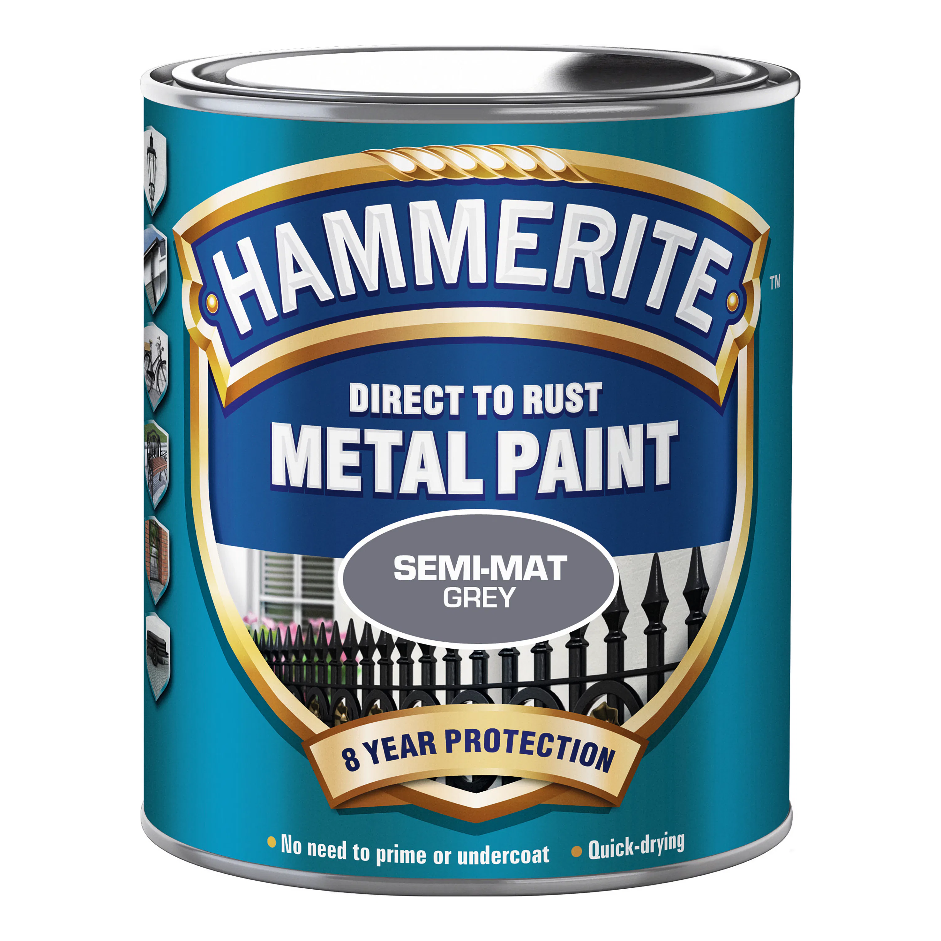 Rostskyddsfärg Hammerite Semimat Finish Grå 750ml